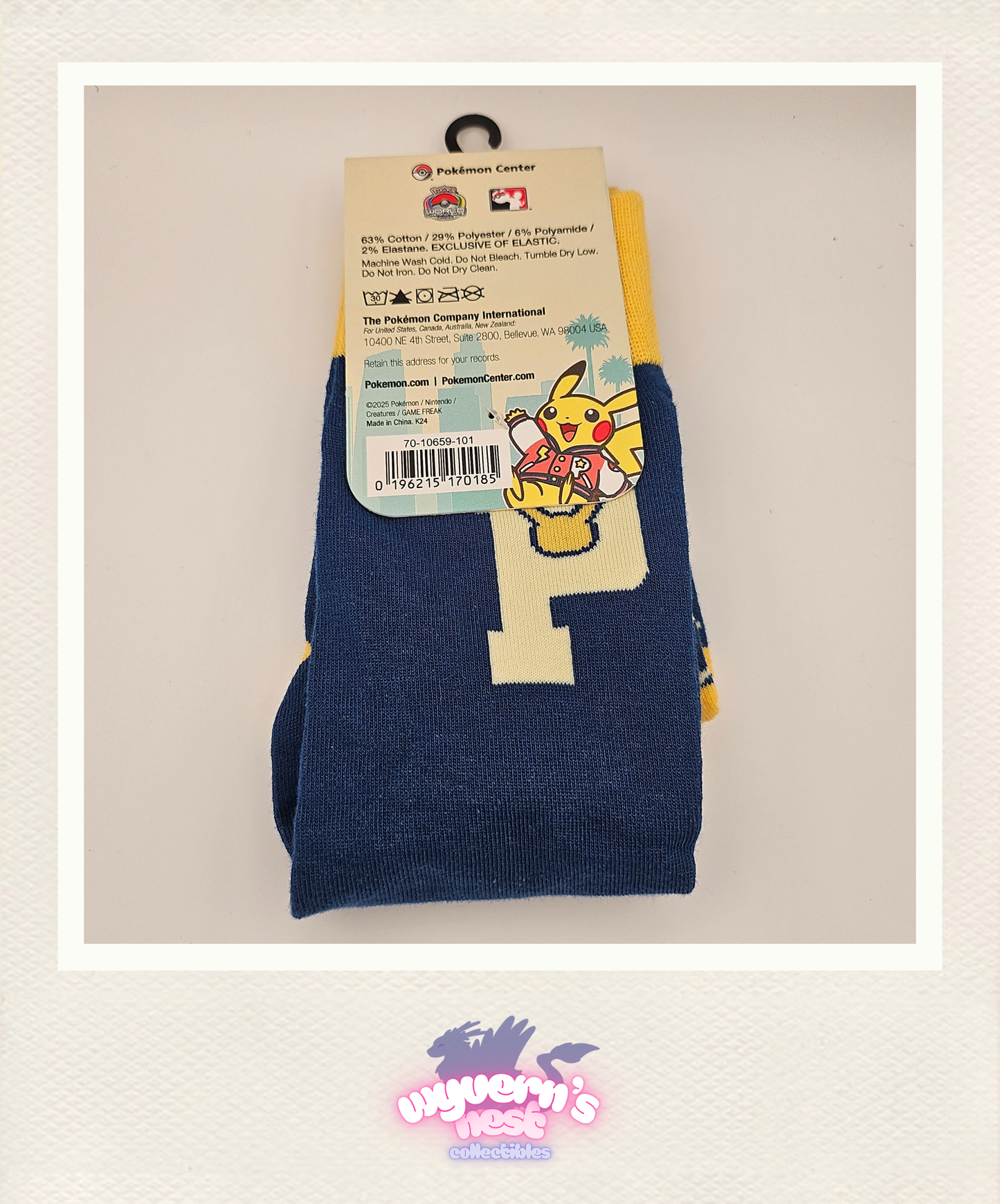Pokemon Anaheim Worlds 2025 Exclusive Crew Socks and Korean Eevee Promo - Bundle