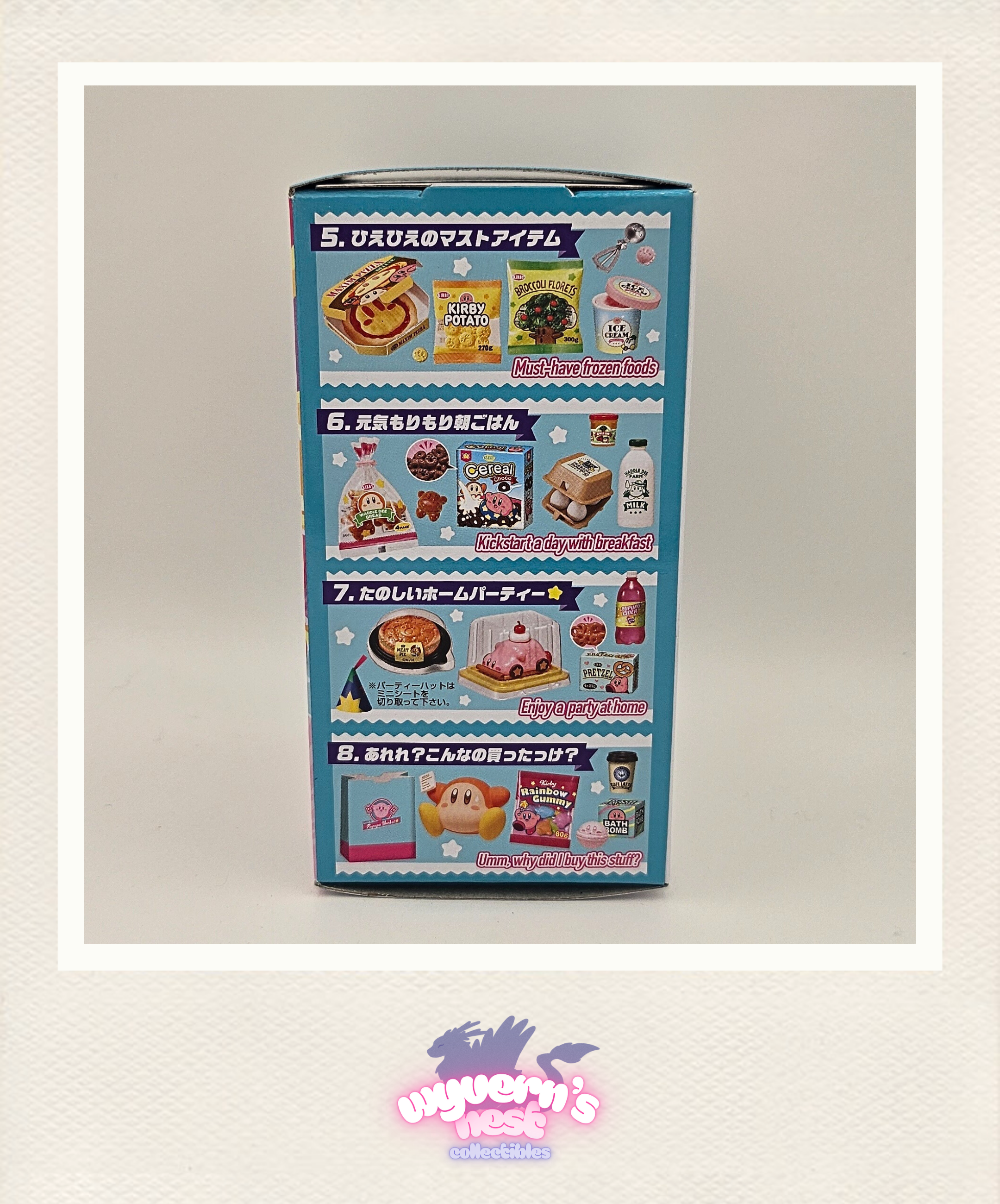 Product packaging with colorful illustrations and text on a white background