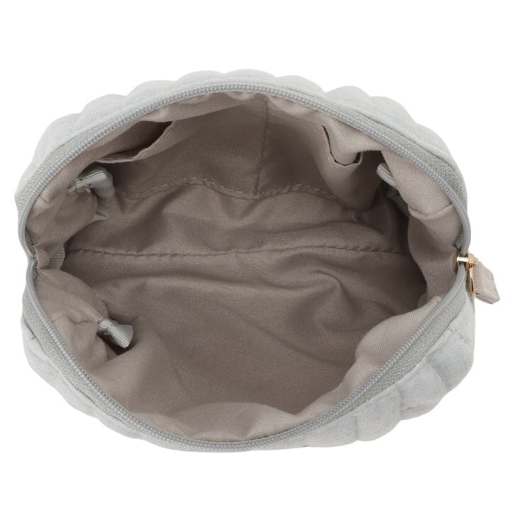 Cosmetic Pouch - Embroidered Paw Print Soft Cotton  - Fuku Fuku Nyanko