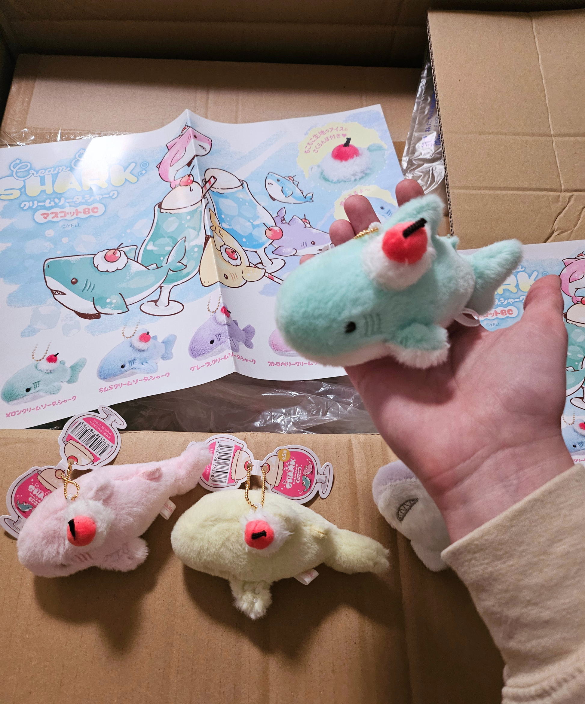 Cream Soda Shark - Adorable Plush Keychain - YELL Brand