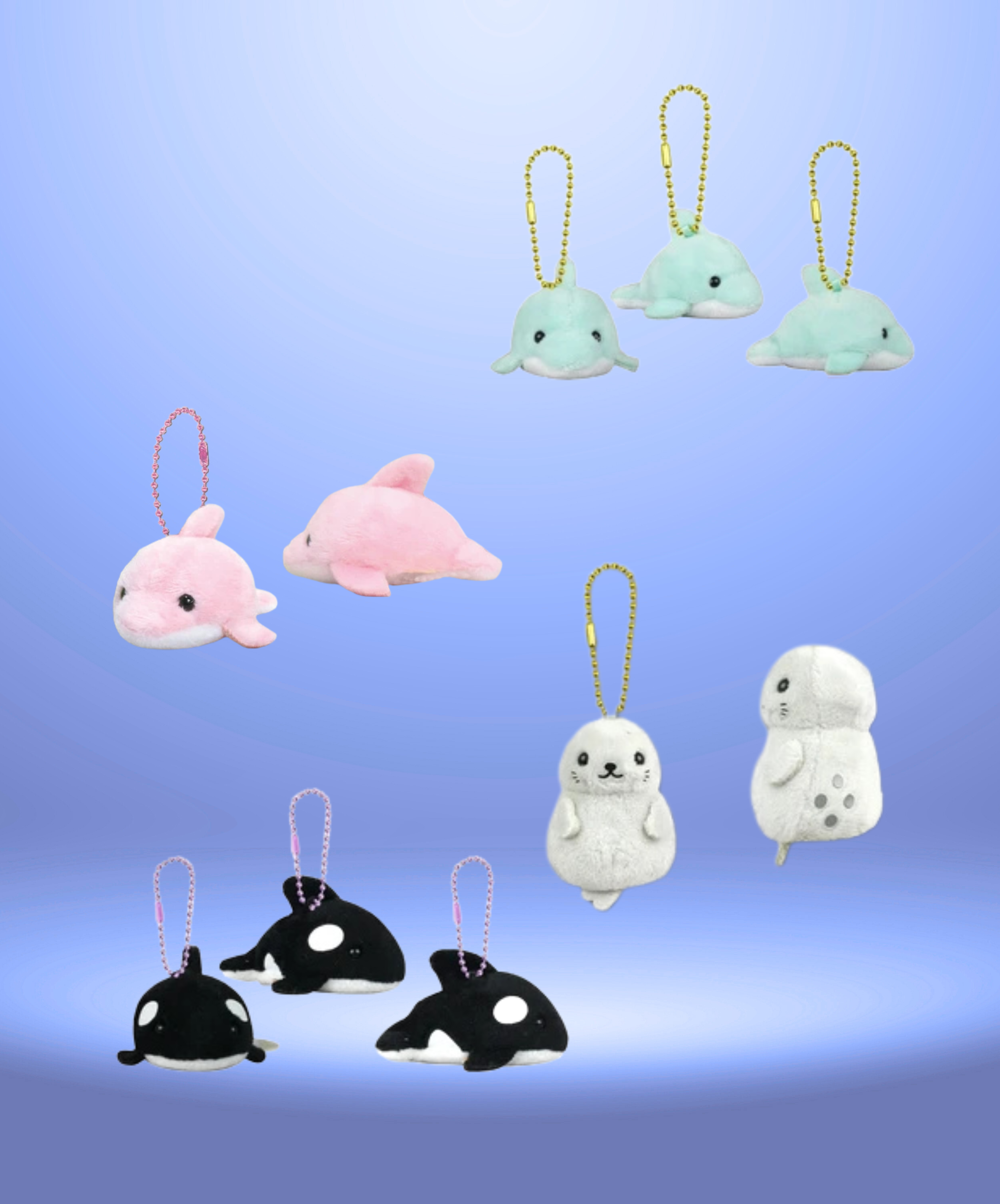 Sea Mammals - Puchimaru - Bean-filled Plush Keychain