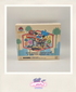 Box with cartoon characters and text on a light gray background