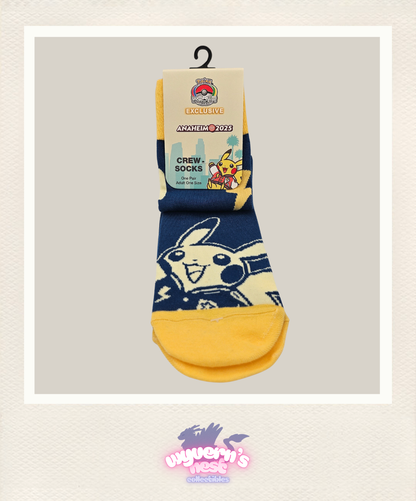 Pokemon Anaheim Worlds 2025 Exclusive Crew Socks and Korean Eevee Promo - Bundle