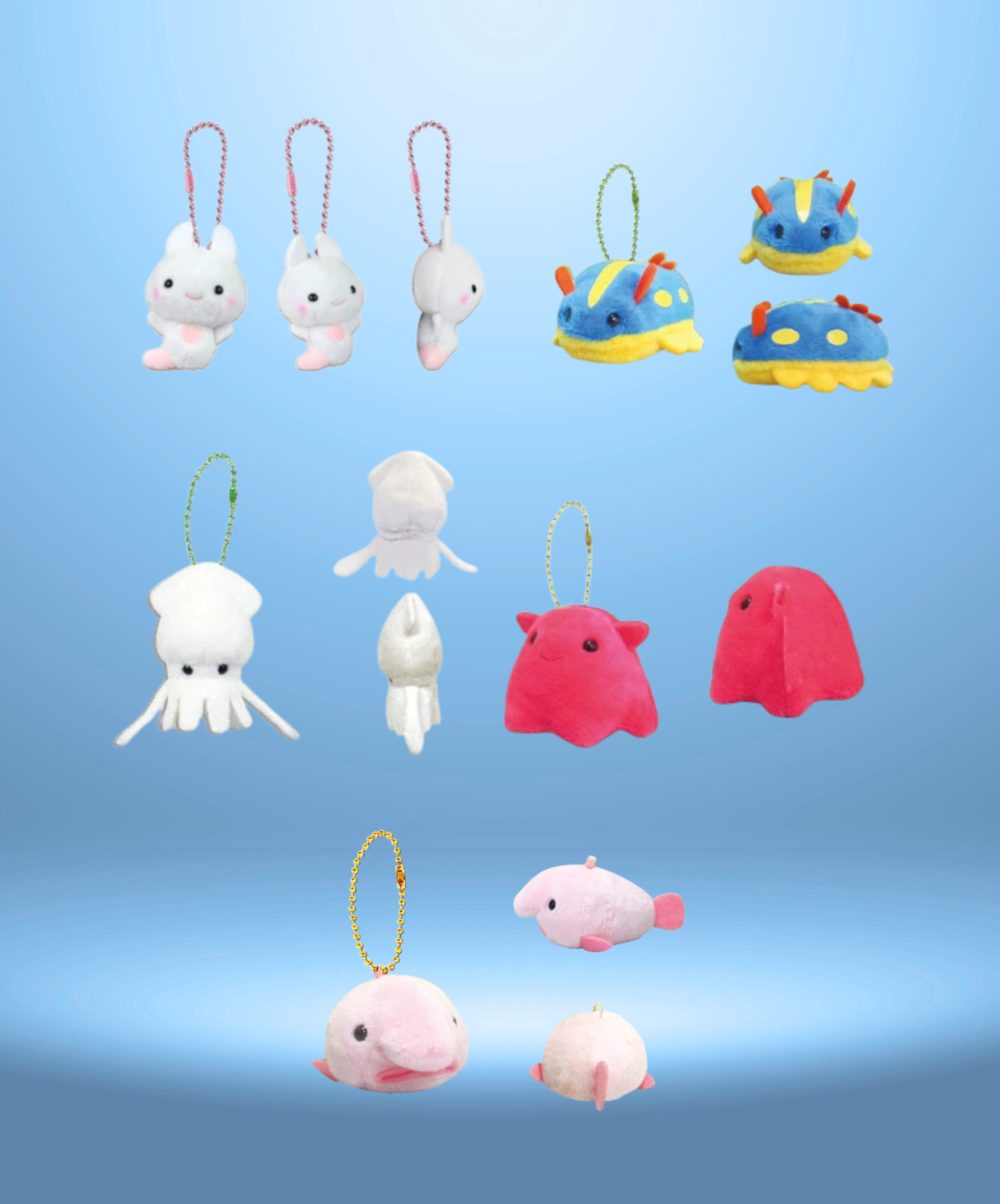 Sea Critters - Puchimaru - Bean-filled Plush Keychain