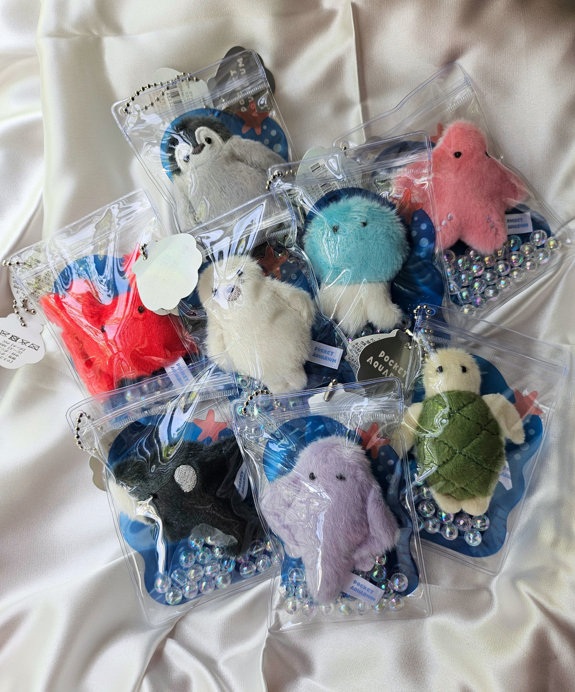 Pocket Aquarium - Adorable Animal Stim Fidget Toy - Plush Keychain