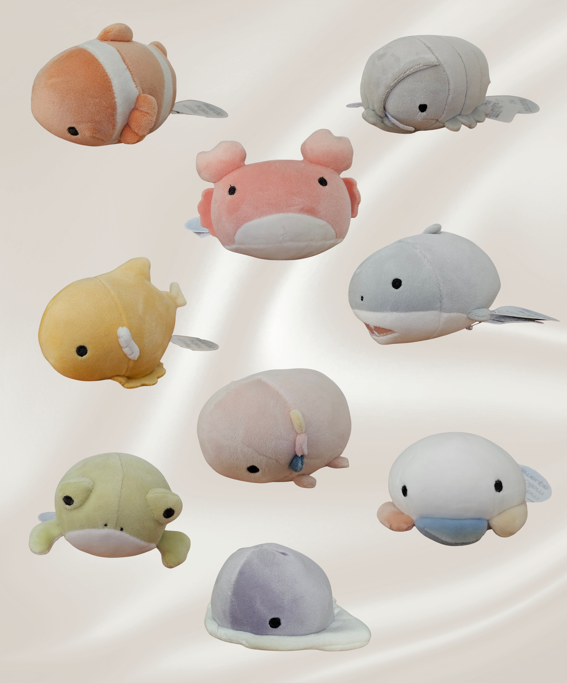 Marshmallow Aquamie 2 - Soft Squishy Sea Life - 11cm Plush