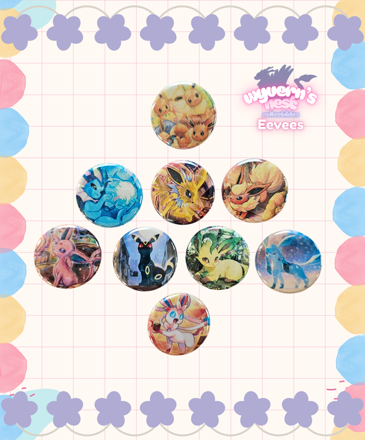 Button Pins - Evolution Card Collection