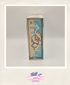 Cartoon character design on a rectangular box with a plain background