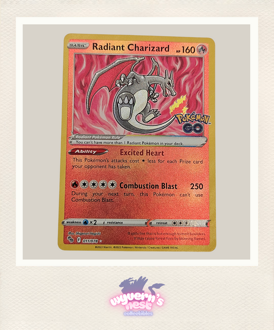 Radiant Charizard - 11/78 Pokemon Go