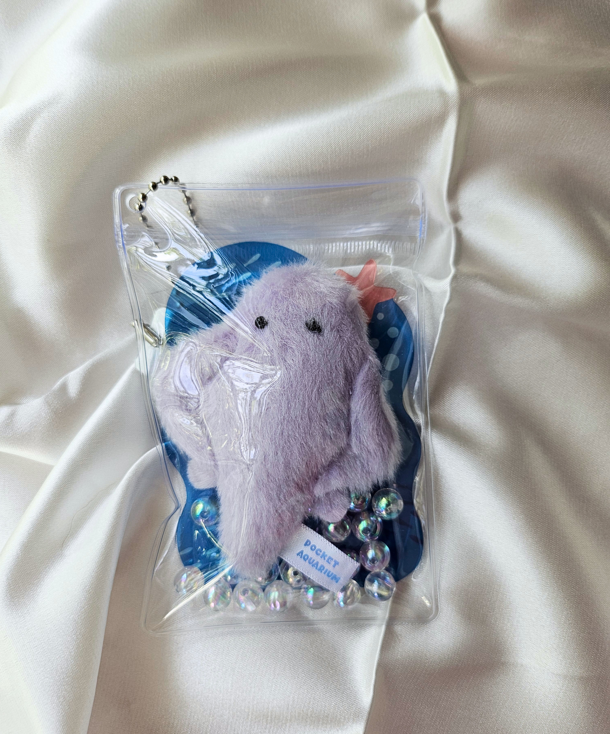 Pocket Aquarium - Adorable Animal Stim Fidget Toy - Plush Keychain