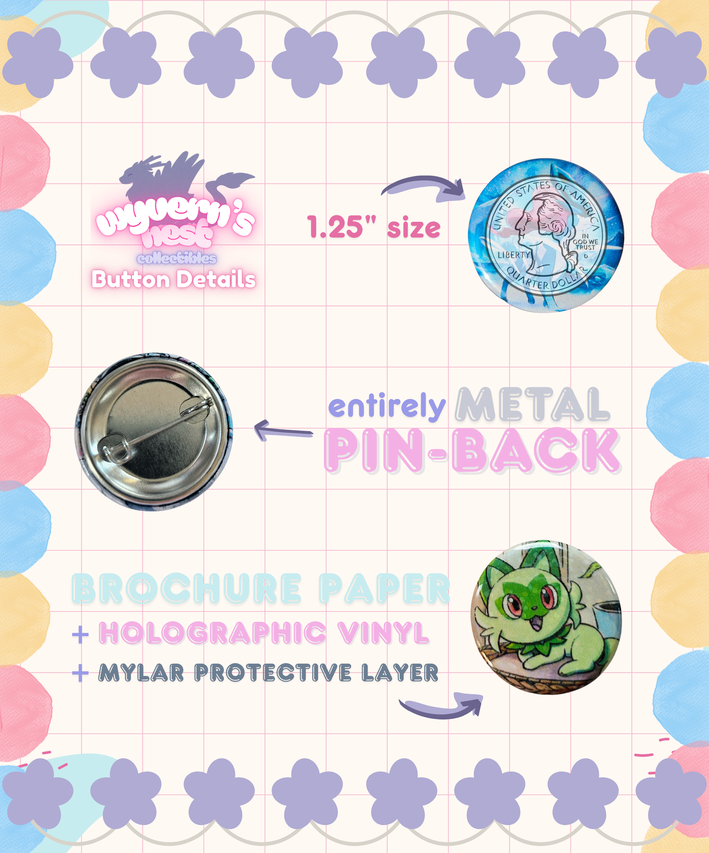 Button Pins - Puppy Card Collection