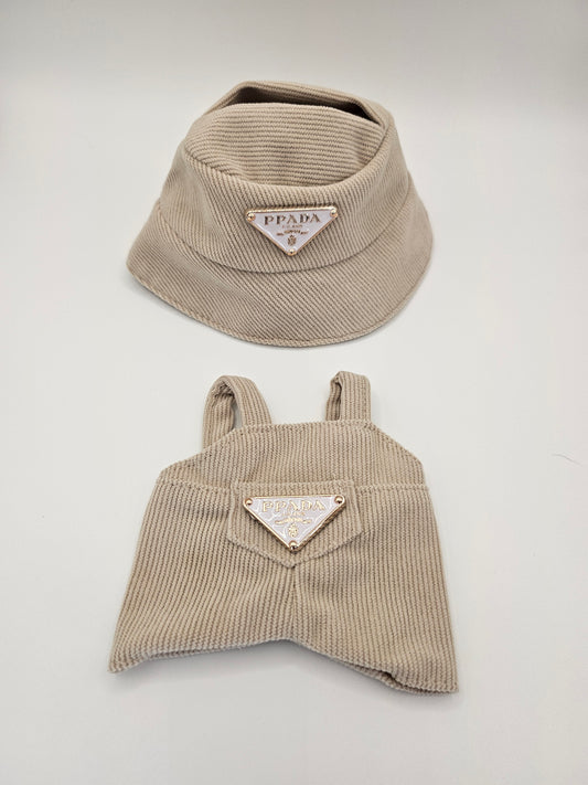 Labubu "Prada" Corduroy Outfit
