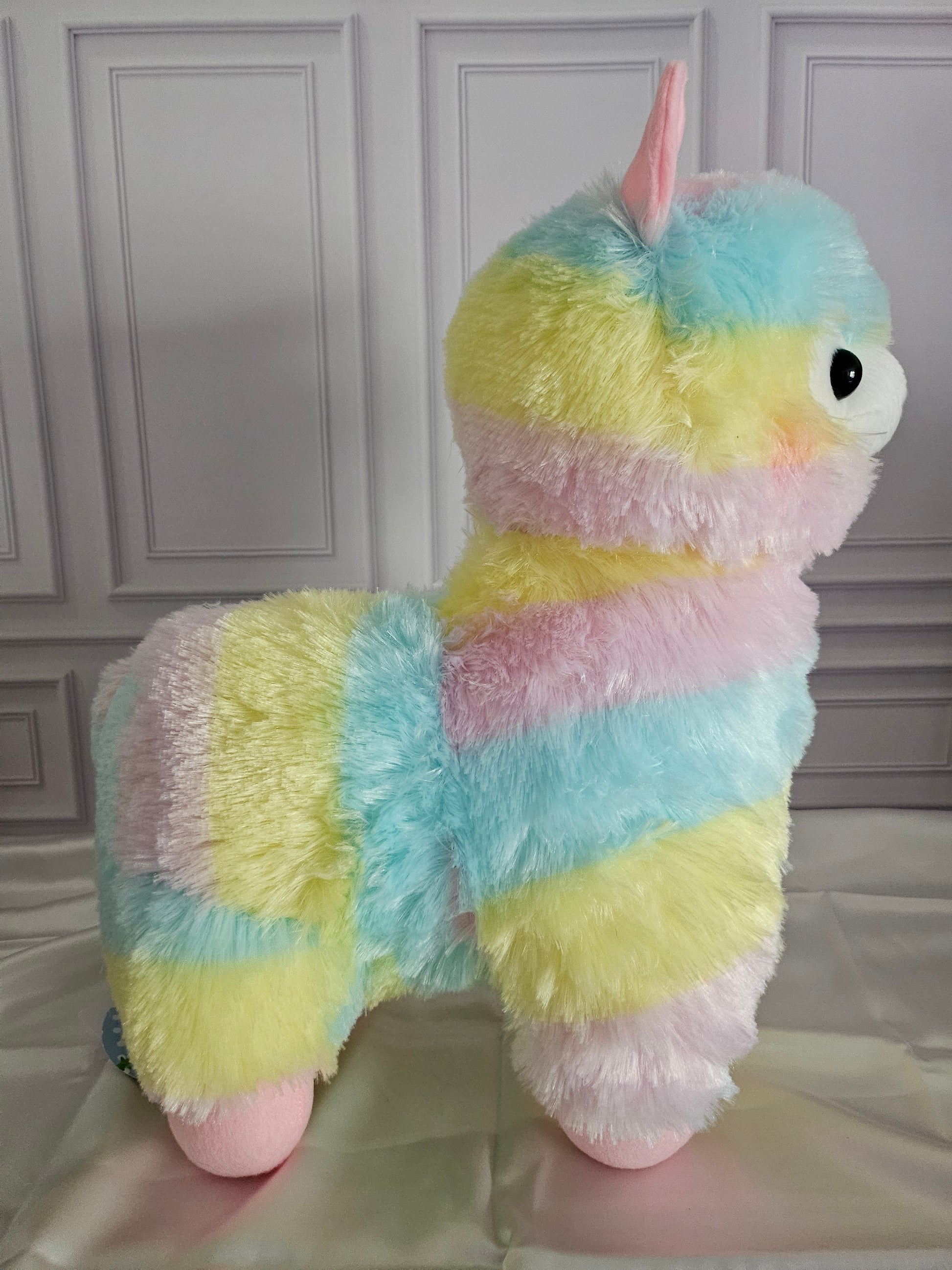 Extra Large Alpacasso - Classic Rainbow - Adorable 40cm Alpaca Plush