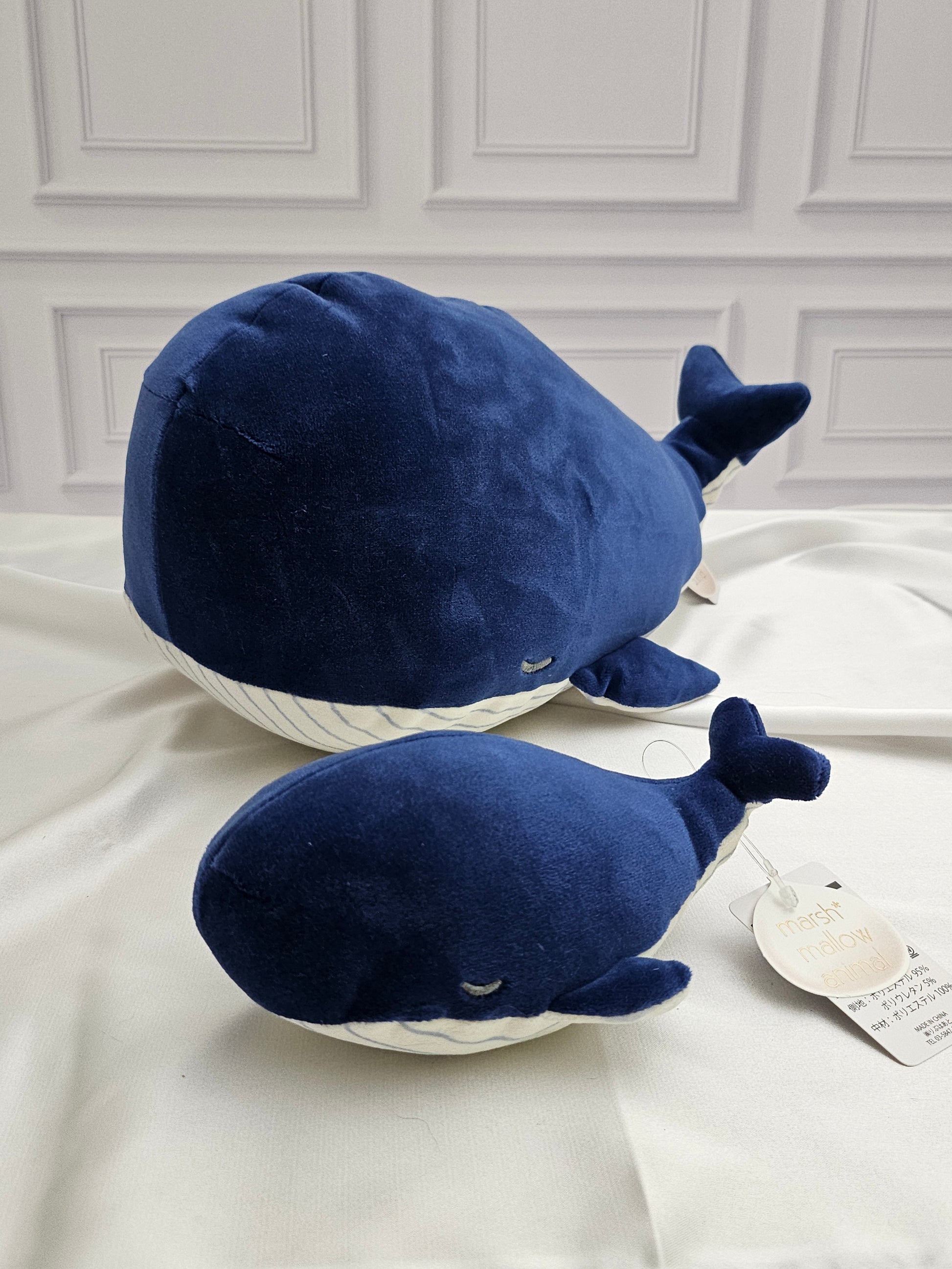 Blue Whale - Marshmallow Animal - 27cm Plush