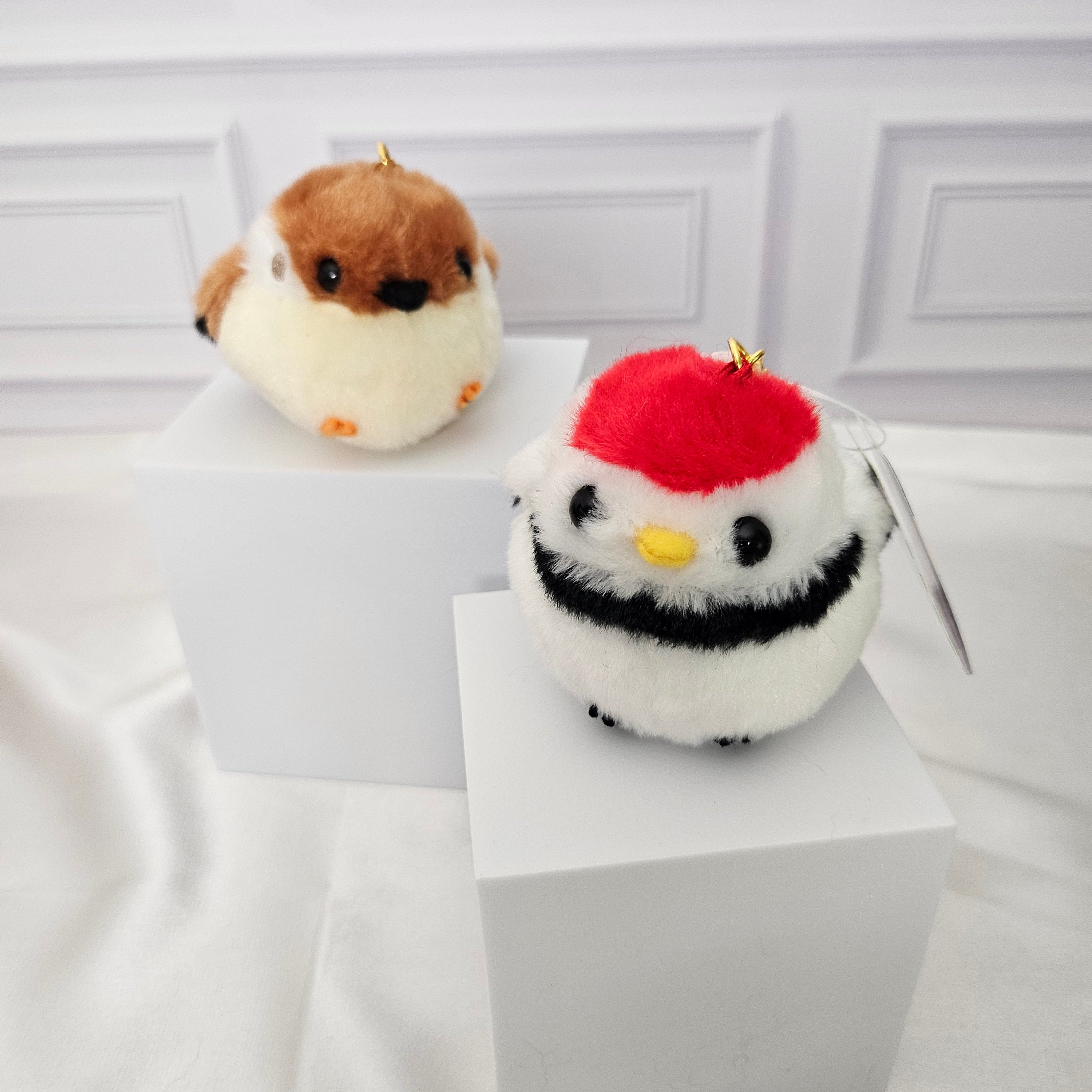 Houichi Bird - Adorable Round - Plush Keychain
