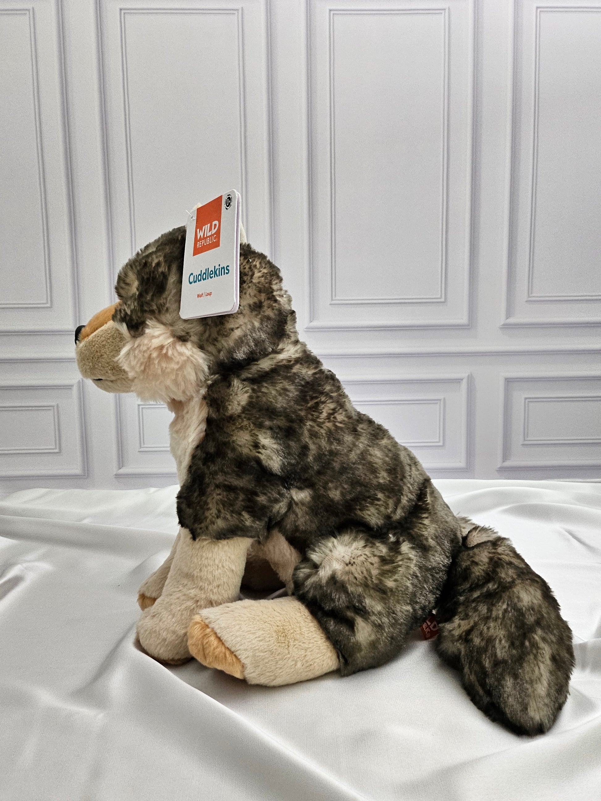 Grey Wolf Stuffed Animal - 12 in - Cuddlekins