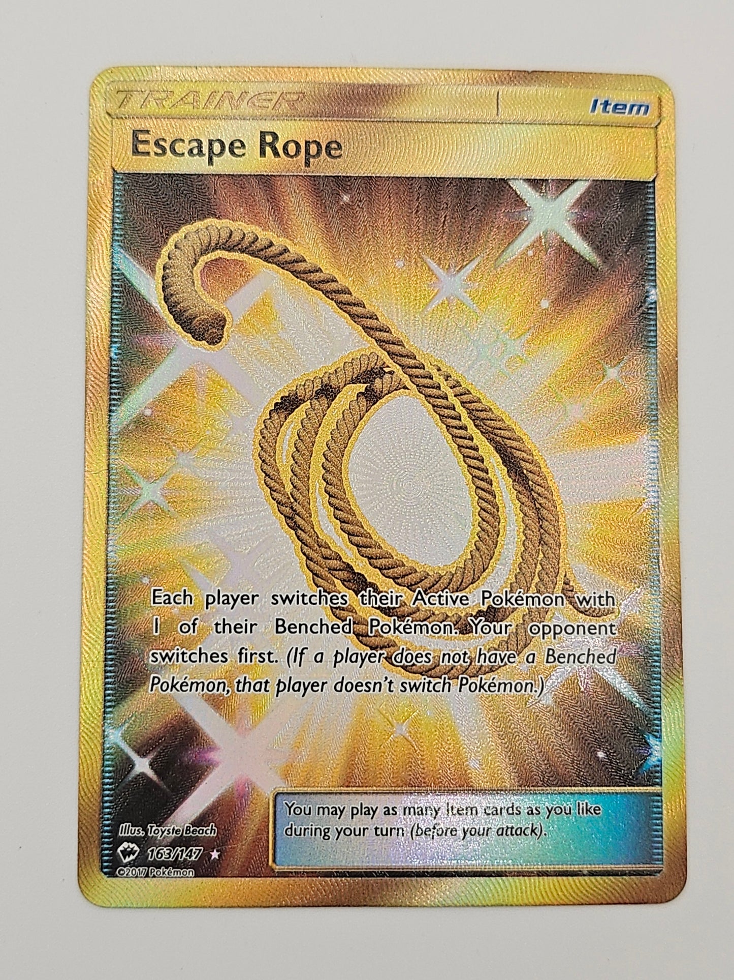 Escape Rope - Gold Card 163/147 SM Burning Shadows