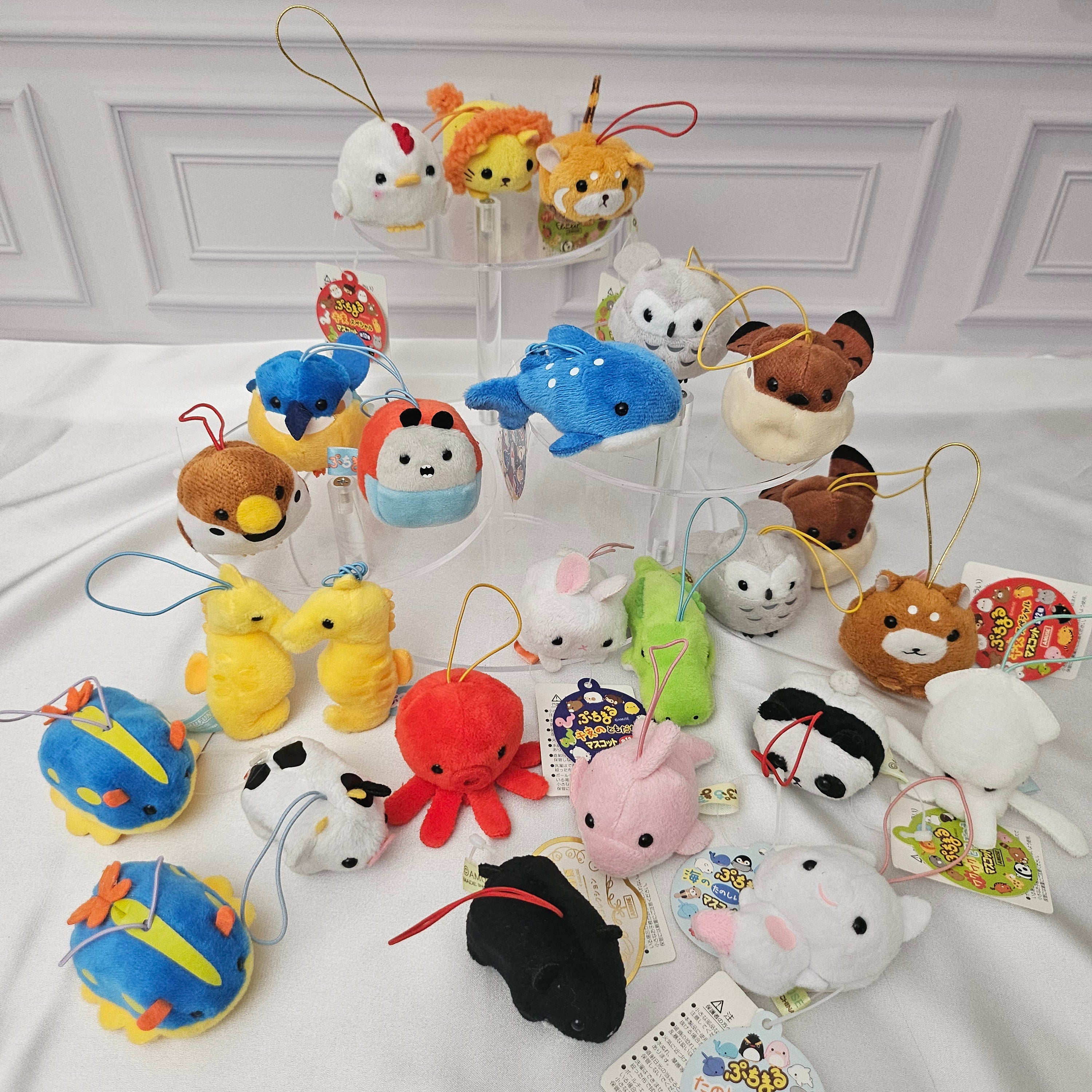 RARE Discountinued - Puchimaru - Mini Animal Bean-filled Plush Keychain