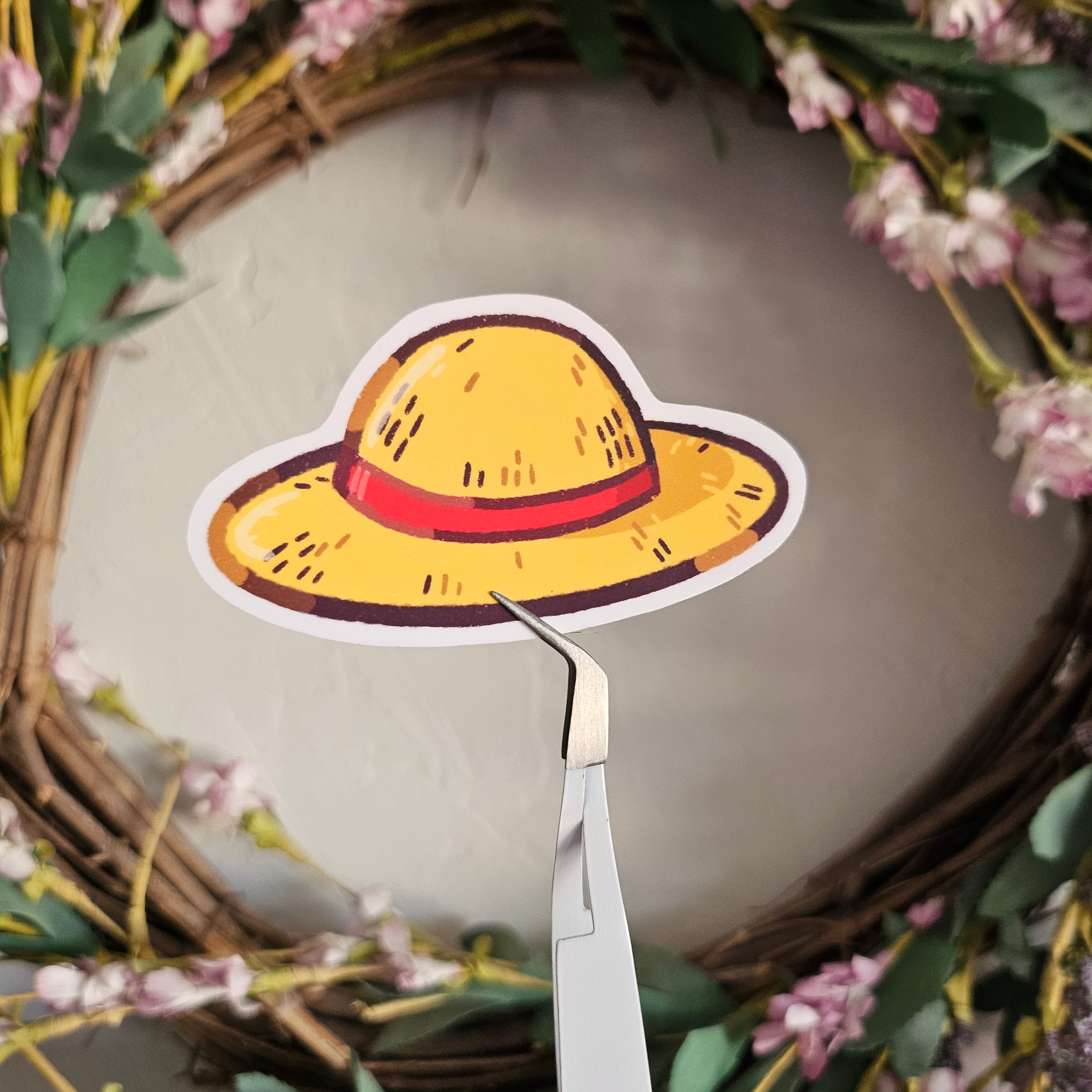 Monkey Straw Hat - Sticker