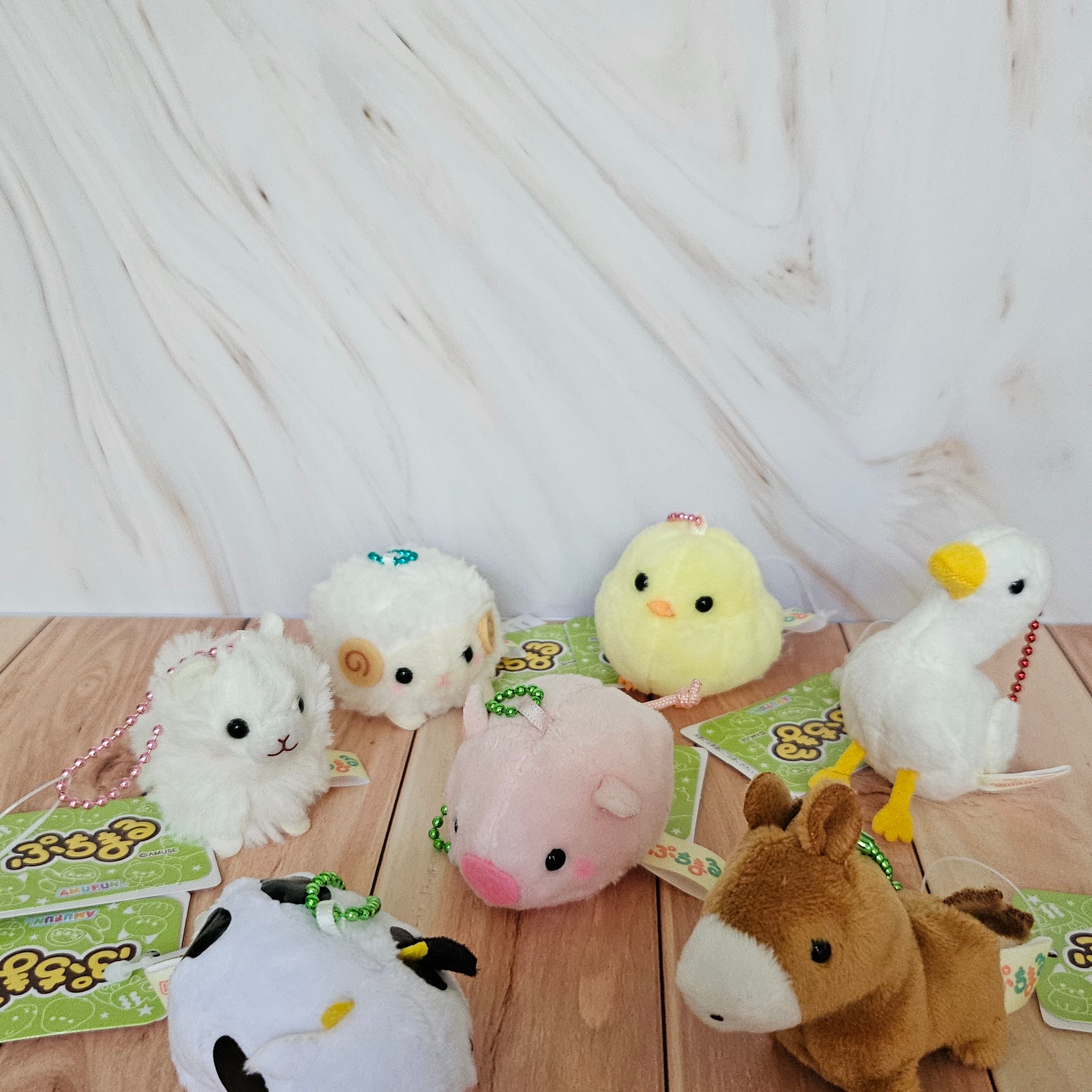 Farm Animals - Puchimaru - Mini Animal Bean-filled Plush Keychain