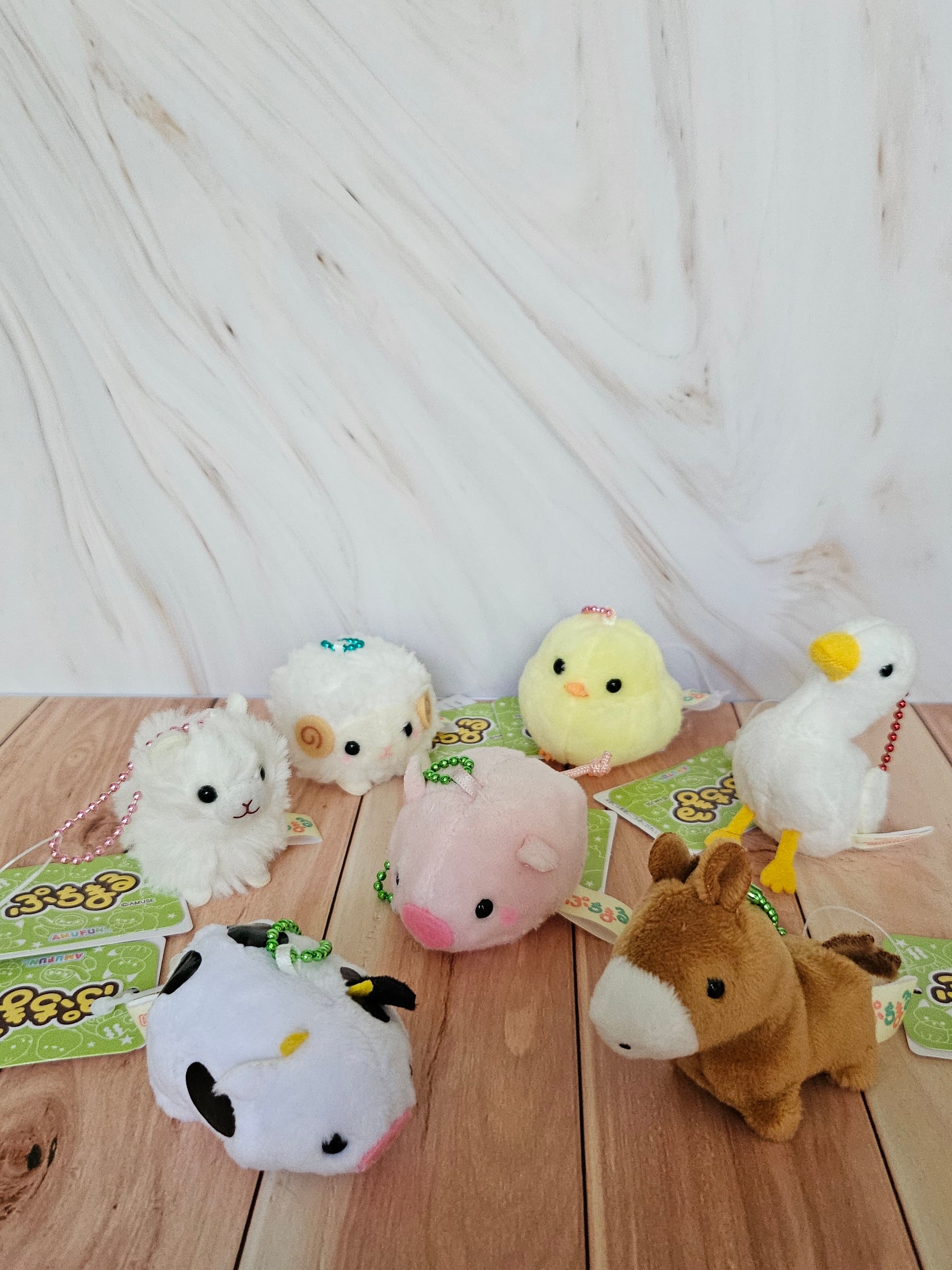 Farm Animals - Puchimaru - Mini Animal Bean-filled Plush Keychain
