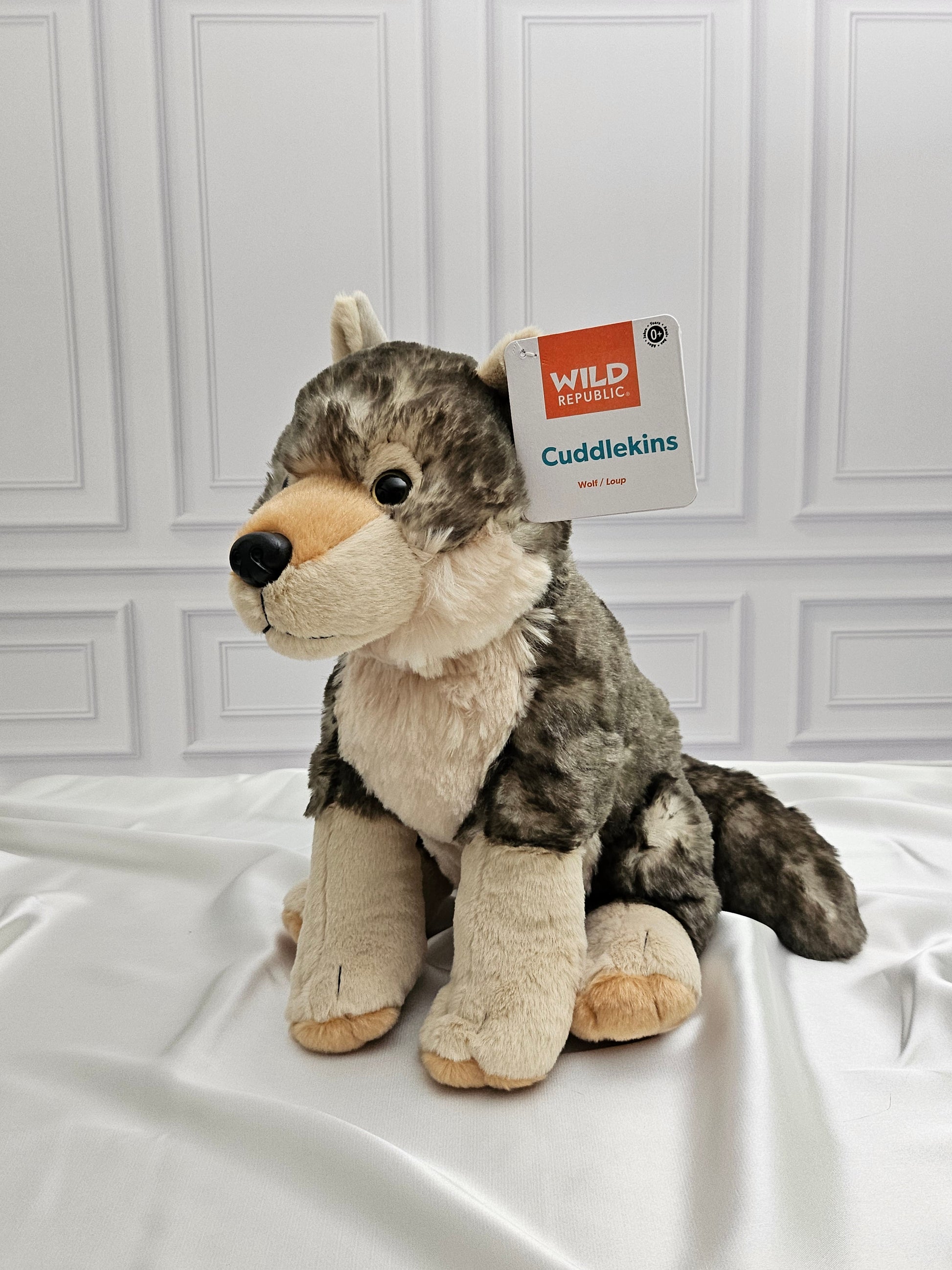 Grey Wolf Stuffed Animal - 12 in - Cuddlekins