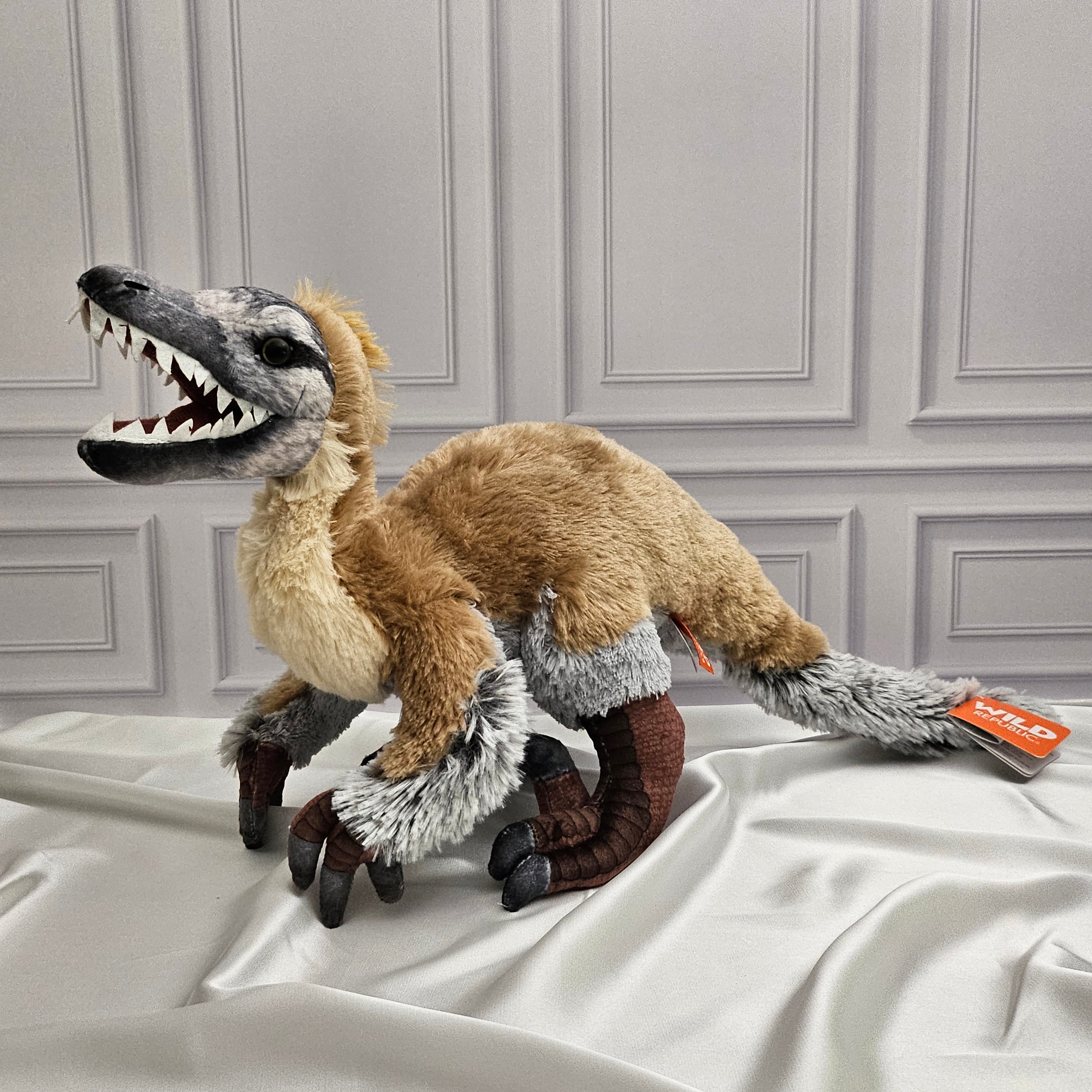 Velociraptor Stuffed Animal - 15 in - Artist-Dino Collection