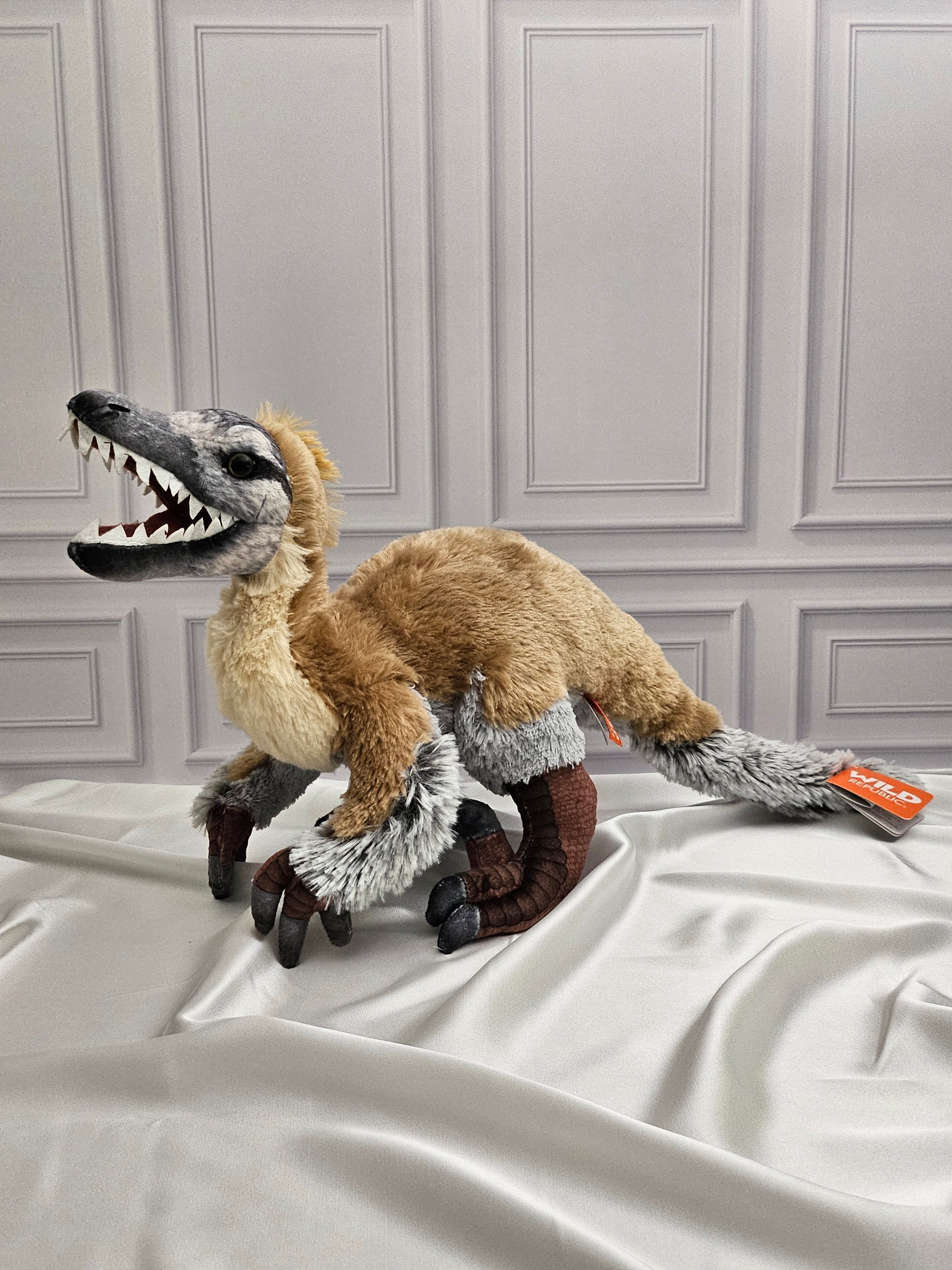 Velociraptor Stuffed Animal - 15 in - Artist-Dino Collection