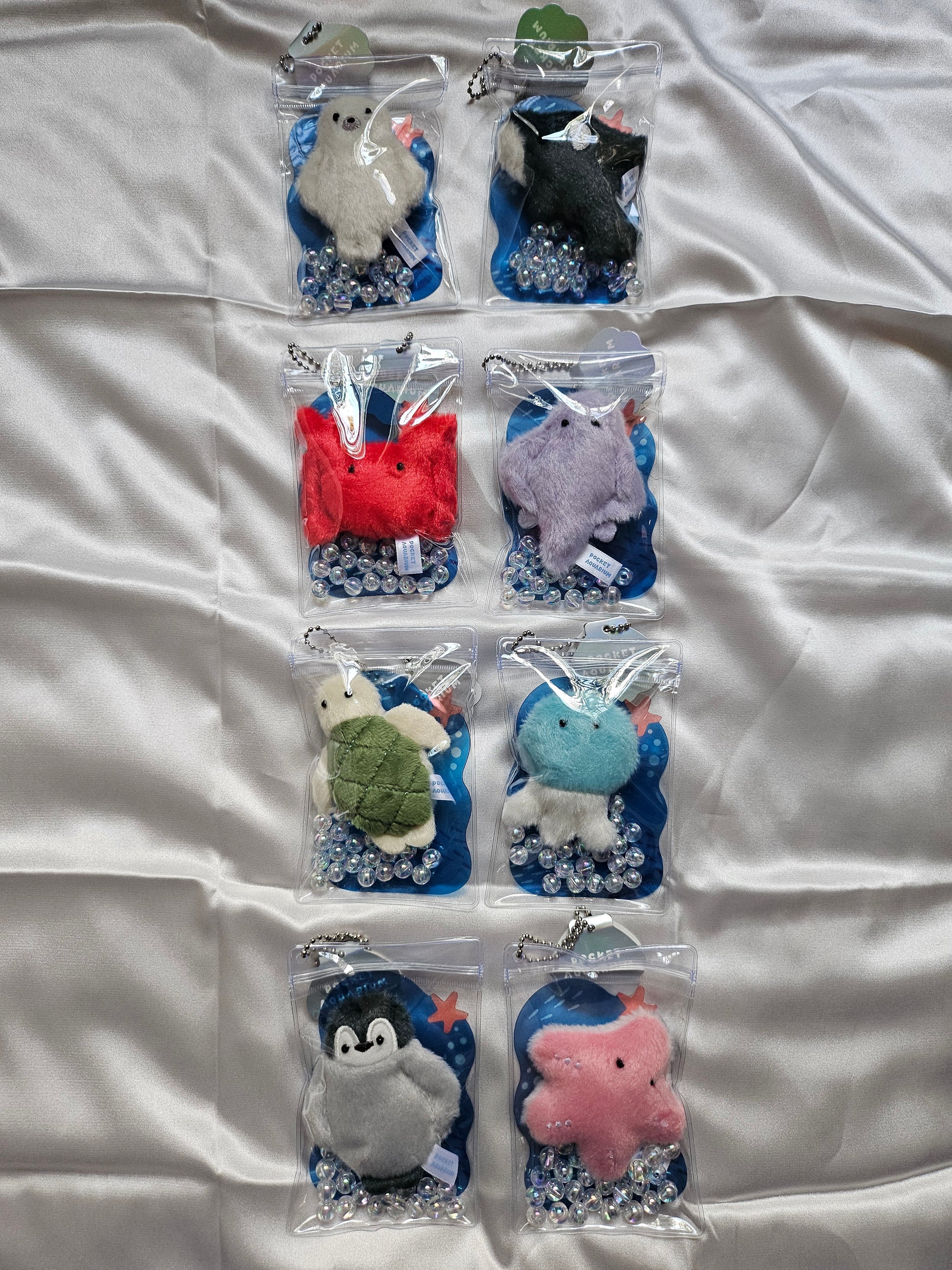 Pocket Aquarium - Adorable Animal Stim Fidget Toy - Plush Keychain