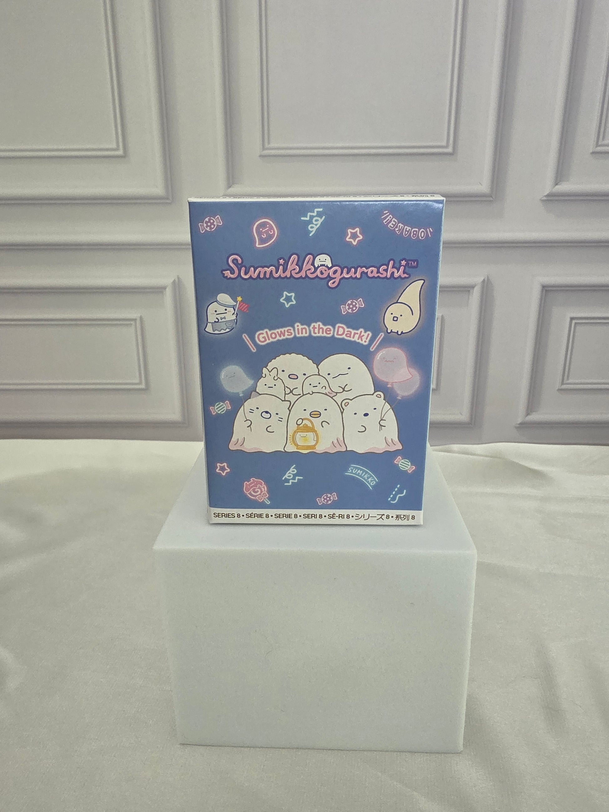 Sumikkogurashi Glow In The Dark Ghost - Series 8 - Plush Keychain Blind Box