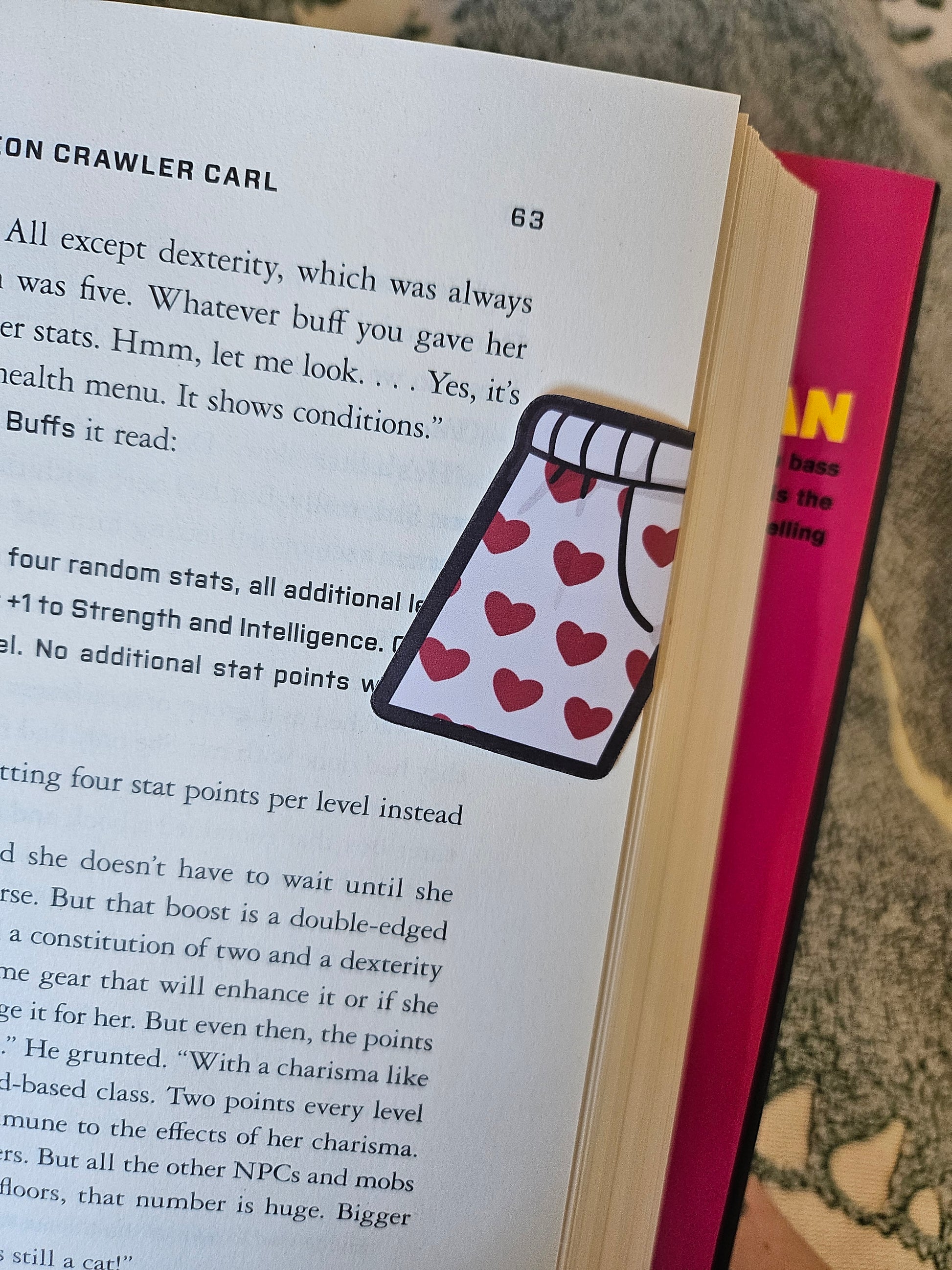 Carl's Heart Boxers - Magnetic Bookmark