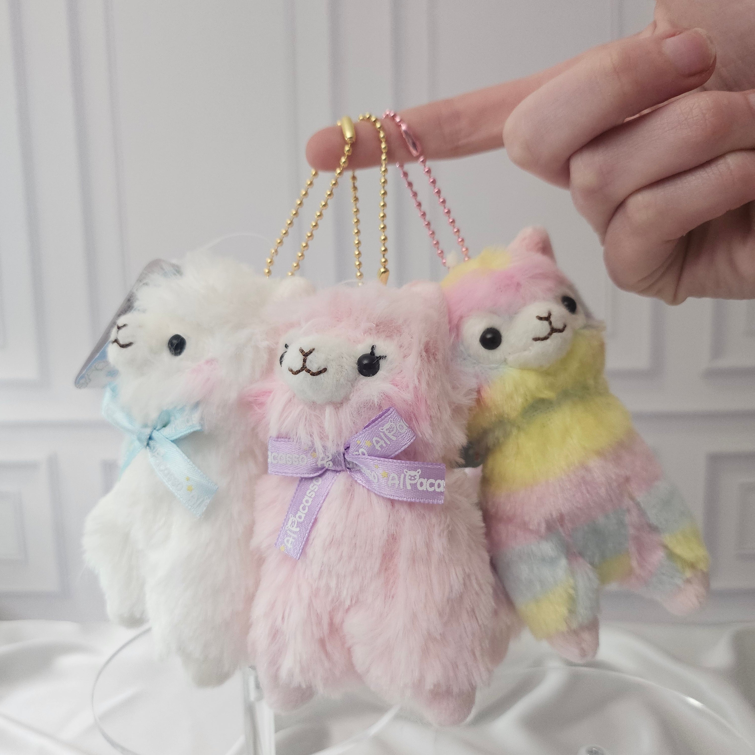 Alpacasso - Ribbon Collection - Adorable Alpaca Plush Keychain