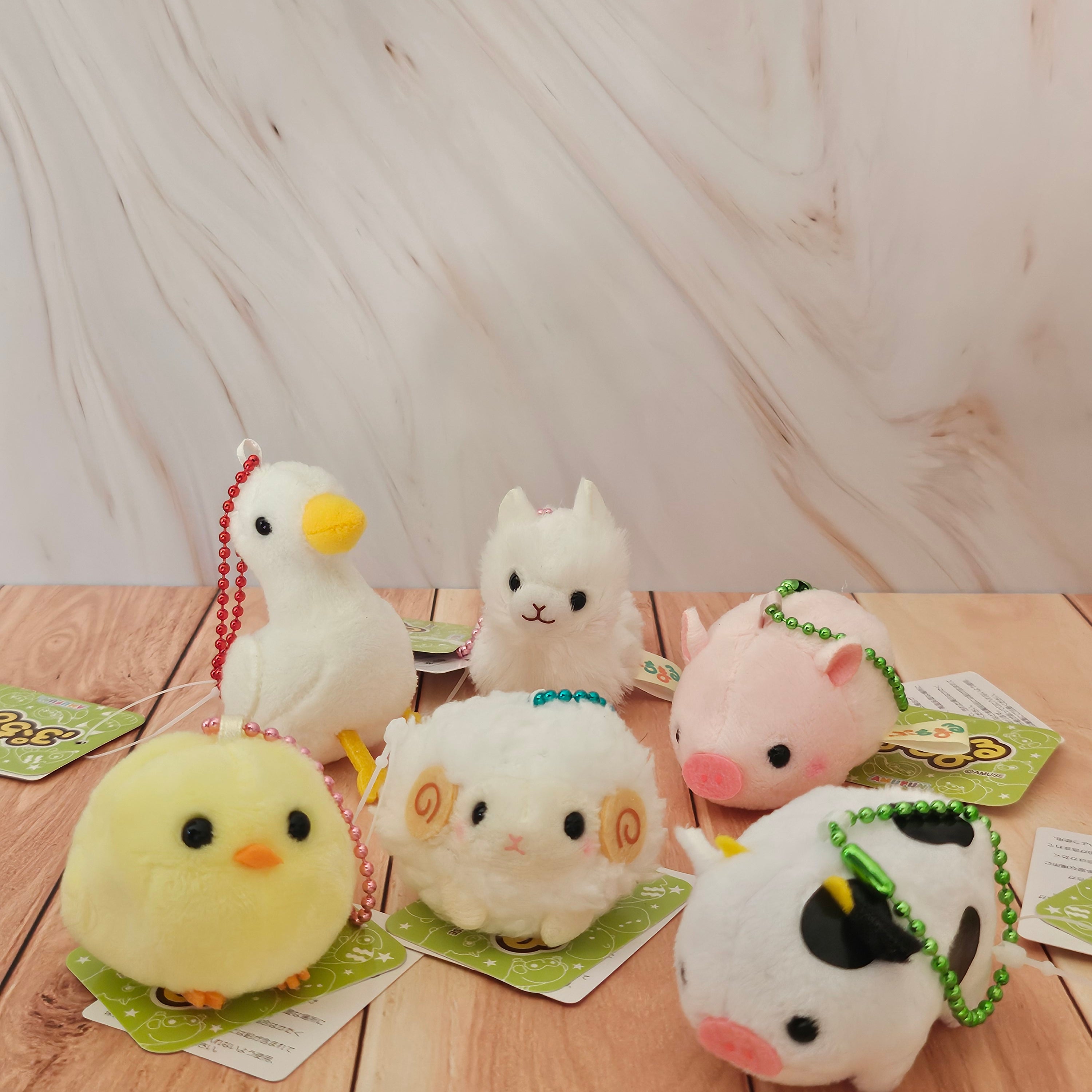 Farm Animals - Puchimaru - Mini Animal Bean-filled Plush Keychain
