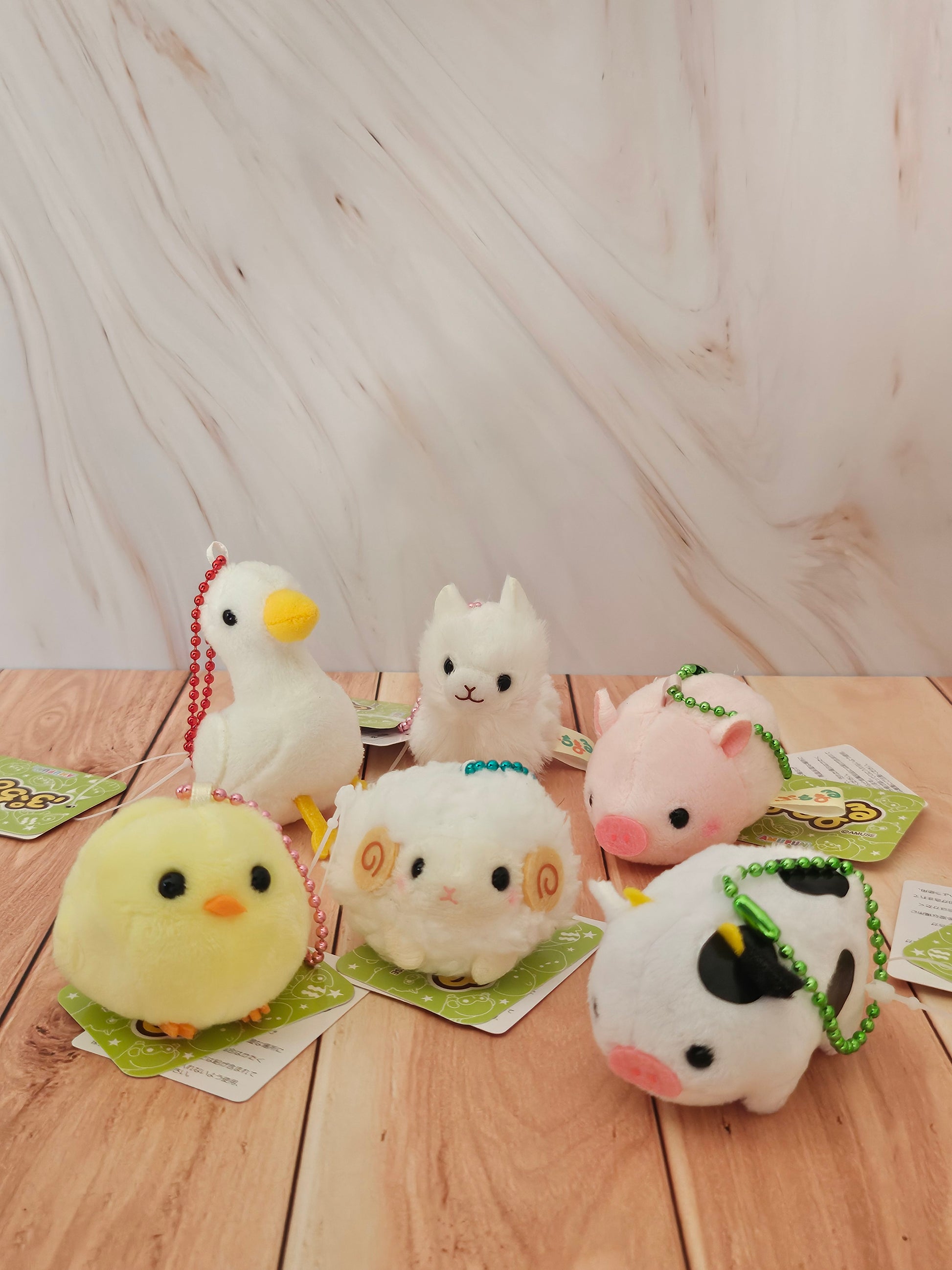 Farm Animals - Puchimaru - Mini Animal Bean-filled Plush Keychain