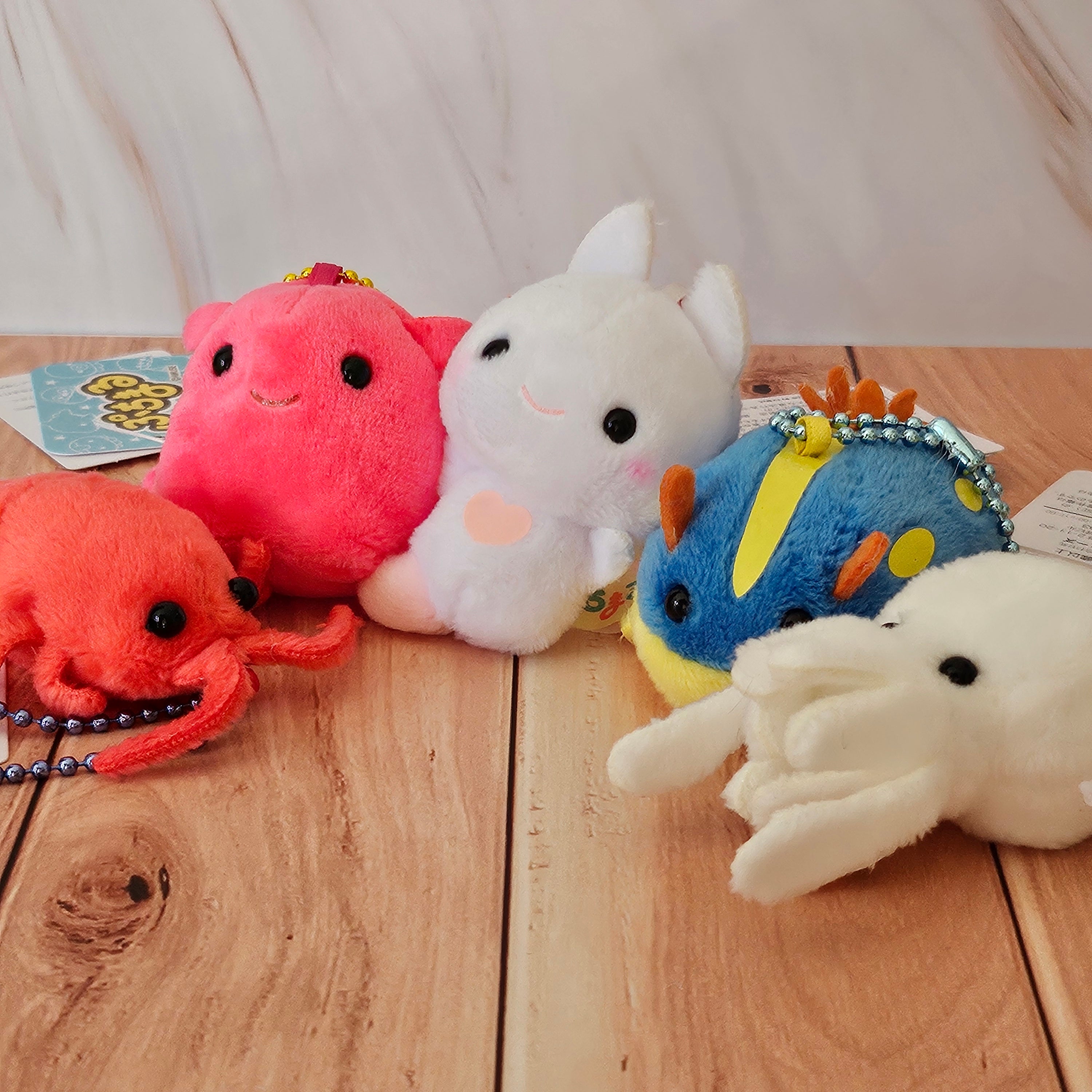 Sea Critters - Puchimaru - Mini Animal Bean-filled Plush Keychain
