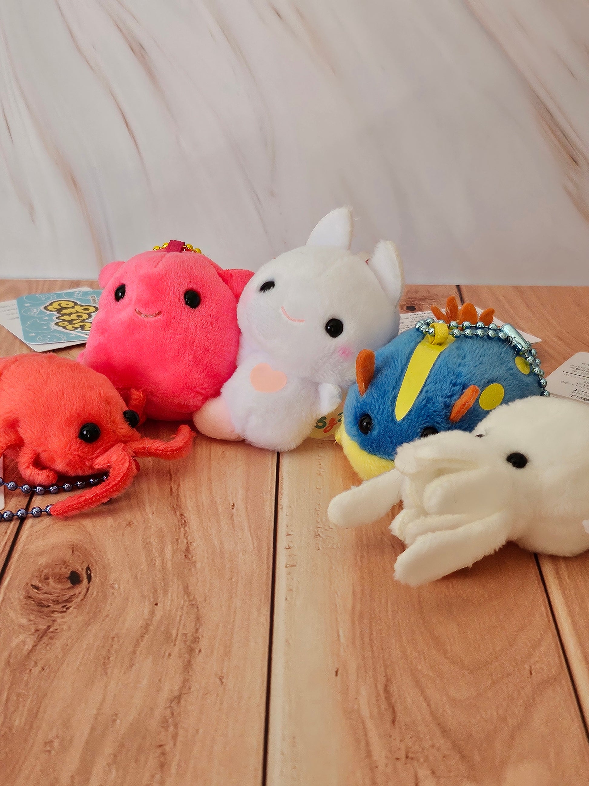 Sea Critters - Puchimaru - Mini Animal Bean-filled Plush Keychain