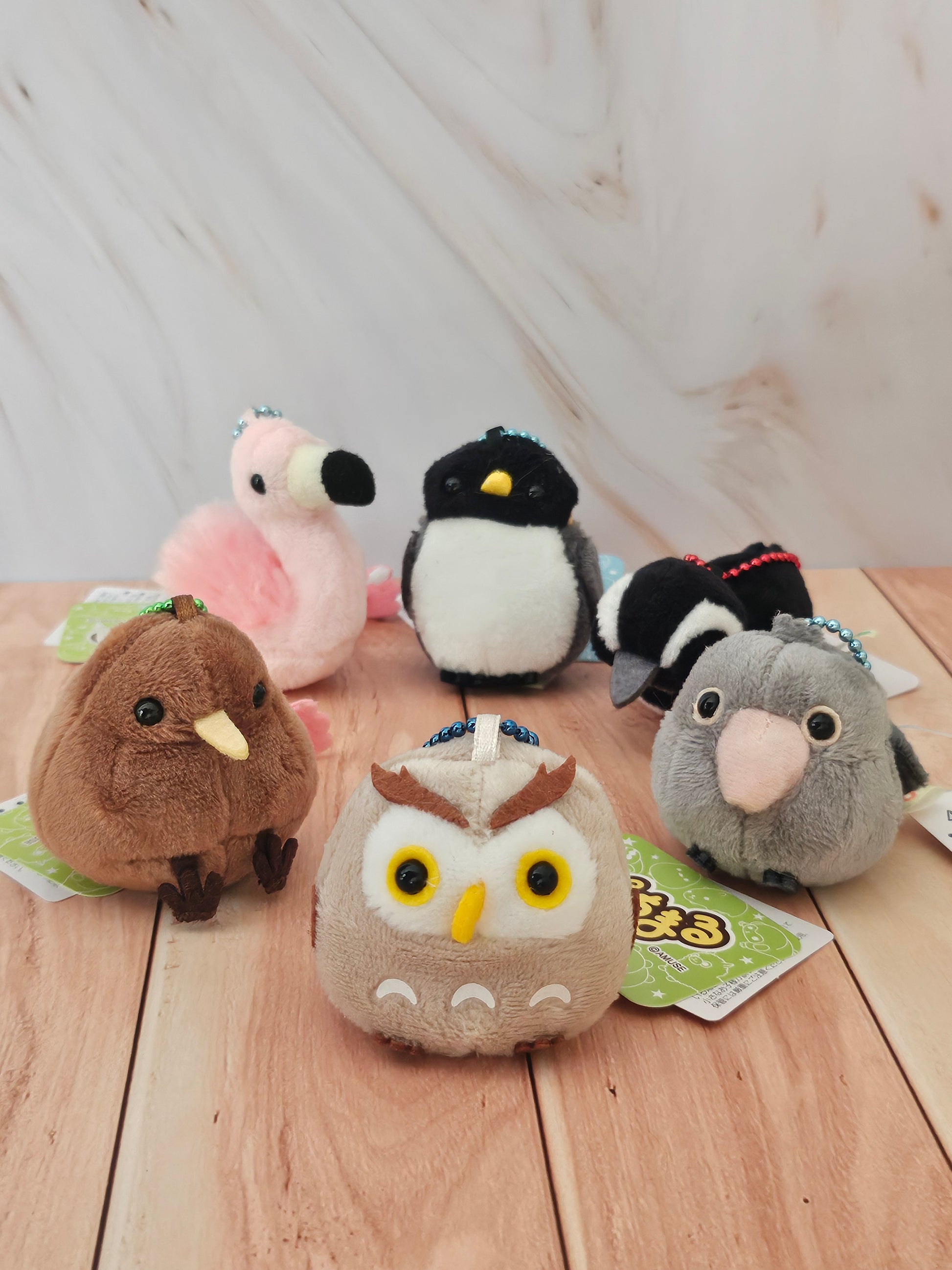 Birds - Puchimaru - Mini Animal Bean-filled Plush Keychain