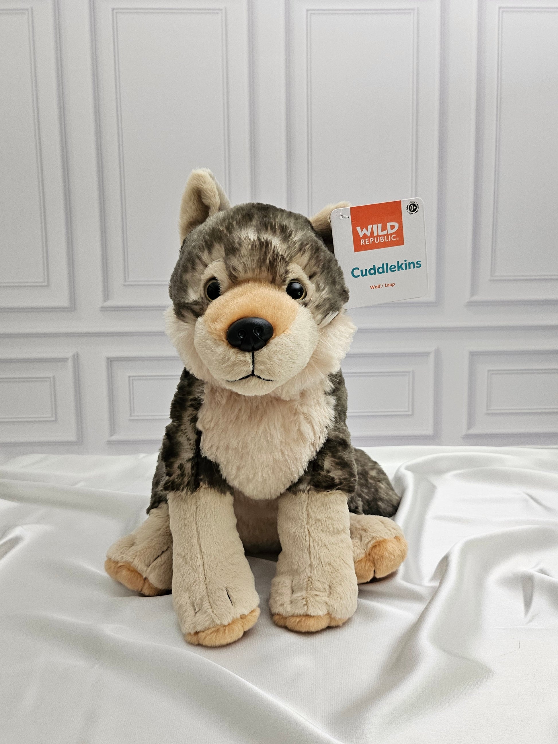 Grey Wolf Stuffed Animal - 12 in - Cuddlekins