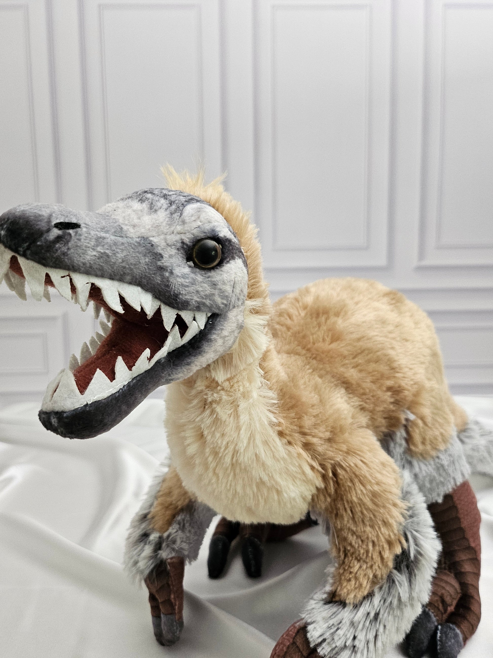 Velociraptor Stuffed Animal - 15 in - Artist-Dino Collection