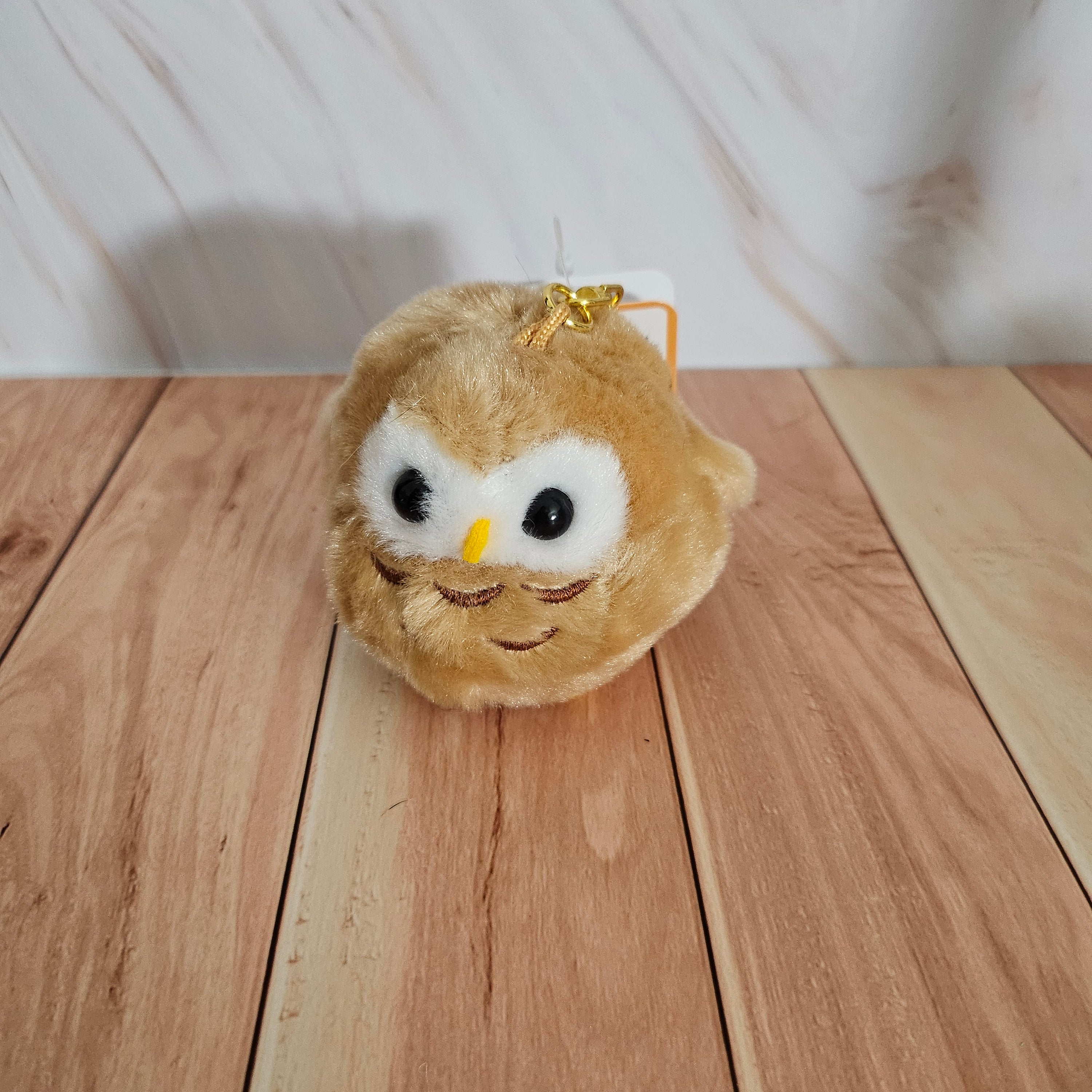 Houichi Owl - Adorable Round - Plush Keychain
