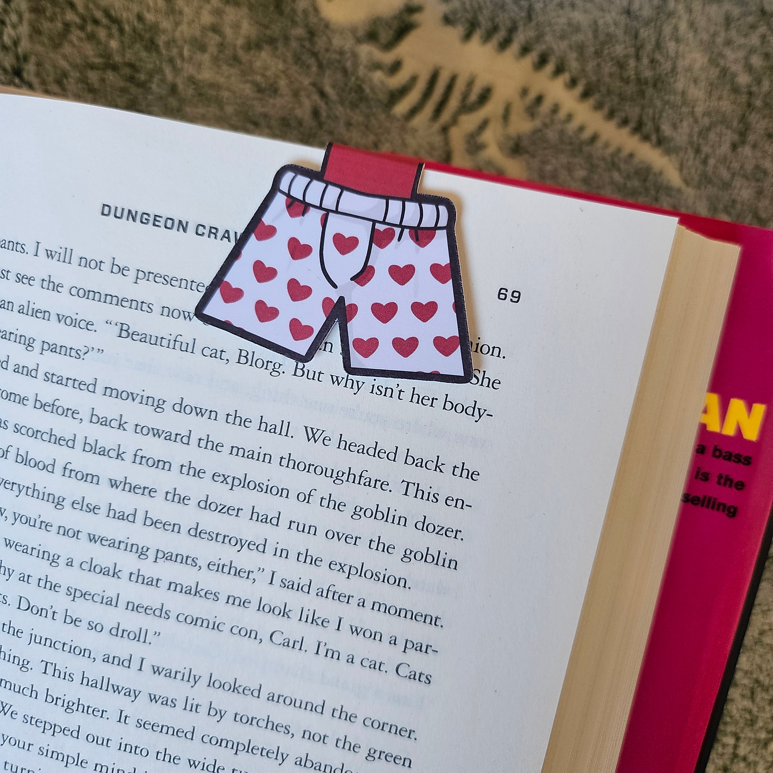 Carl's Heart Boxers - Magnetic Bookmark