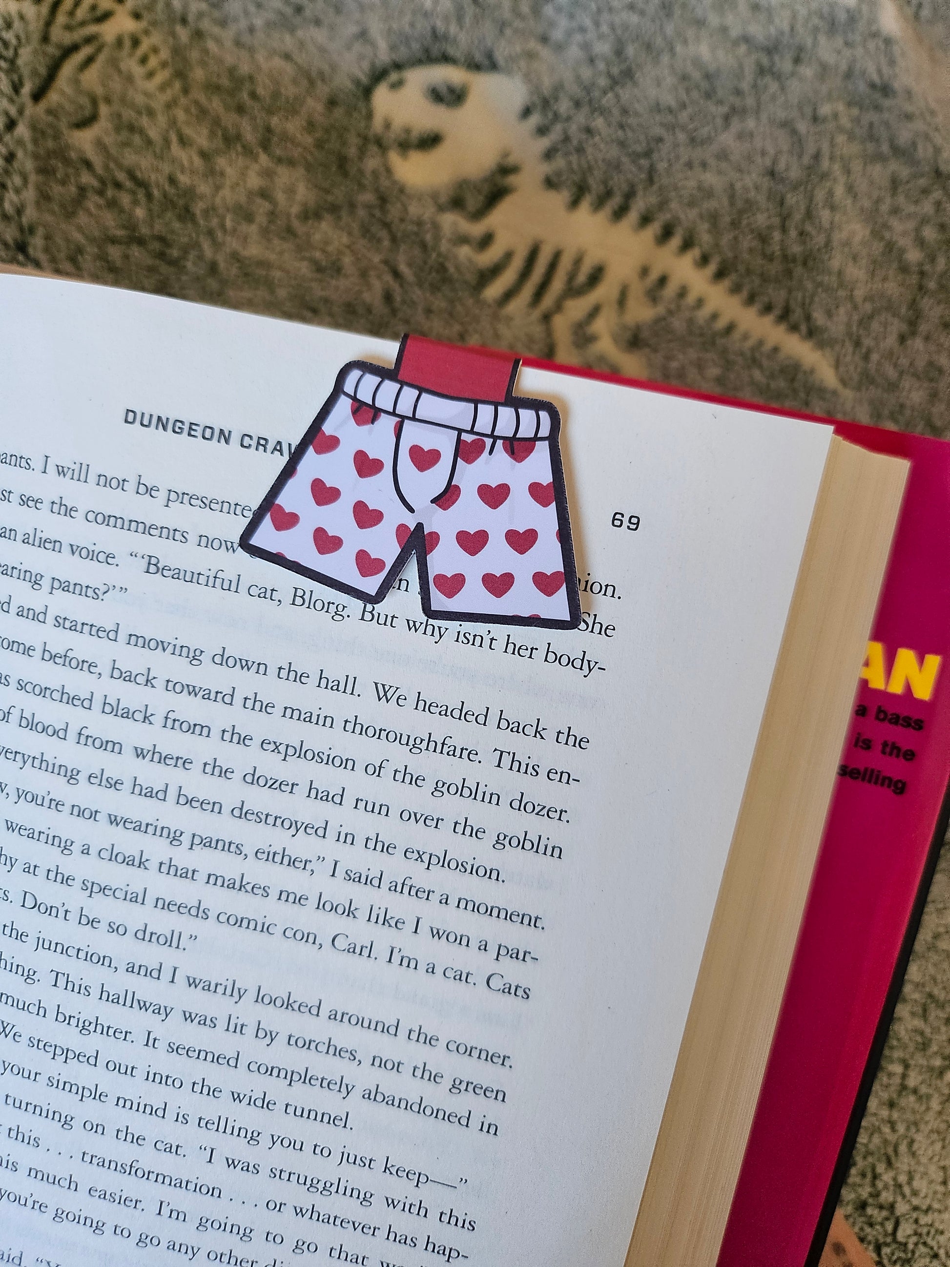 Carl's Heart Boxers - Magnetic Bookmark