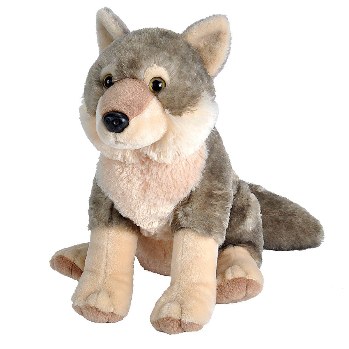 Grey Wolf Stuffed Animal - 12 in - Cuddlekins