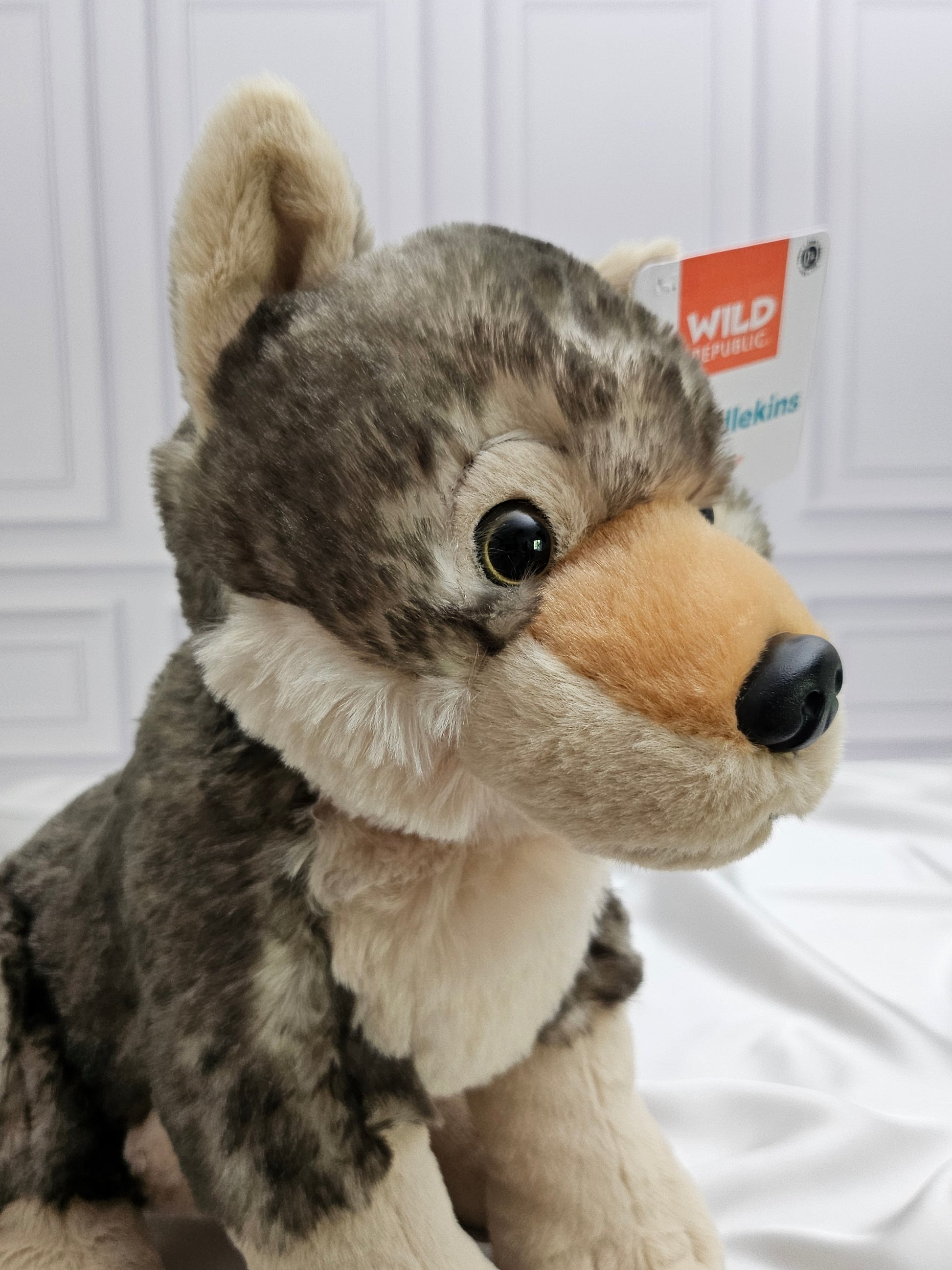 Grey Wolf Stuffed Animal - 12 in - Cuddlekins
