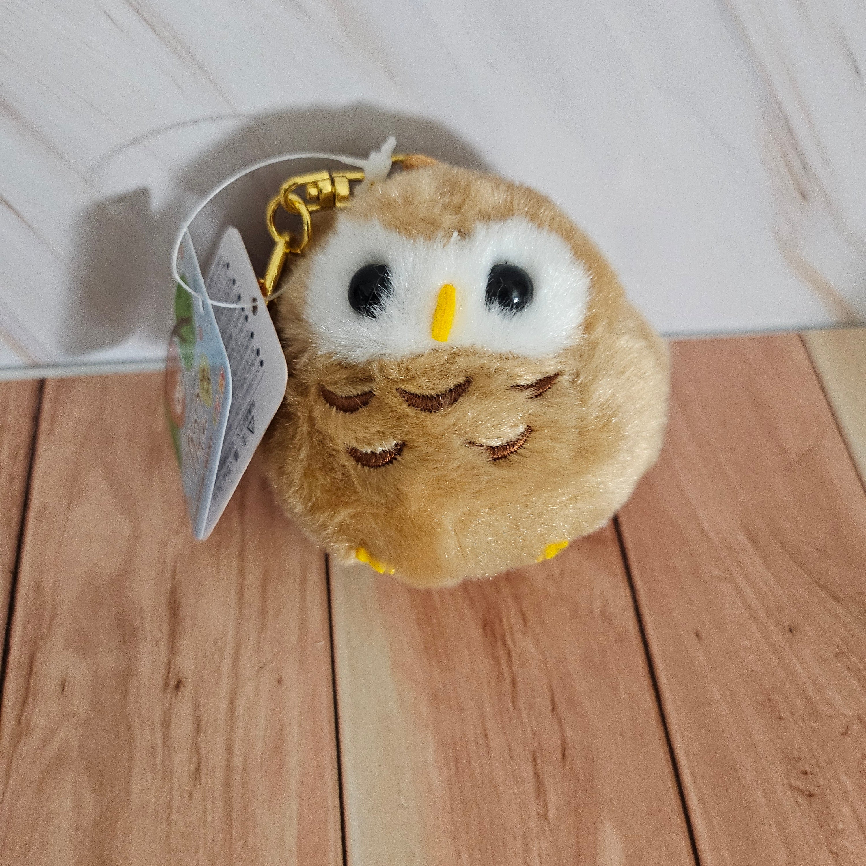 Houichi Owl - Adorable Round - Plush Keychain