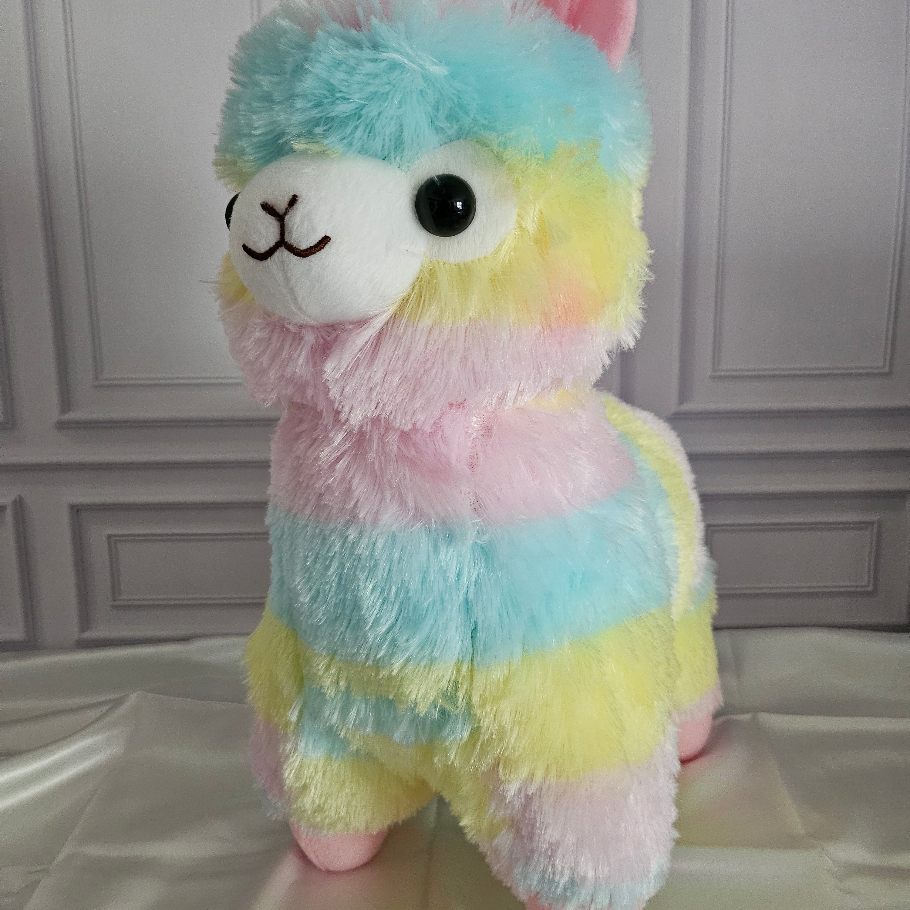 Extra Large Alpacasso - Classic Rainbow - Adorable 40cm Alpaca Plush