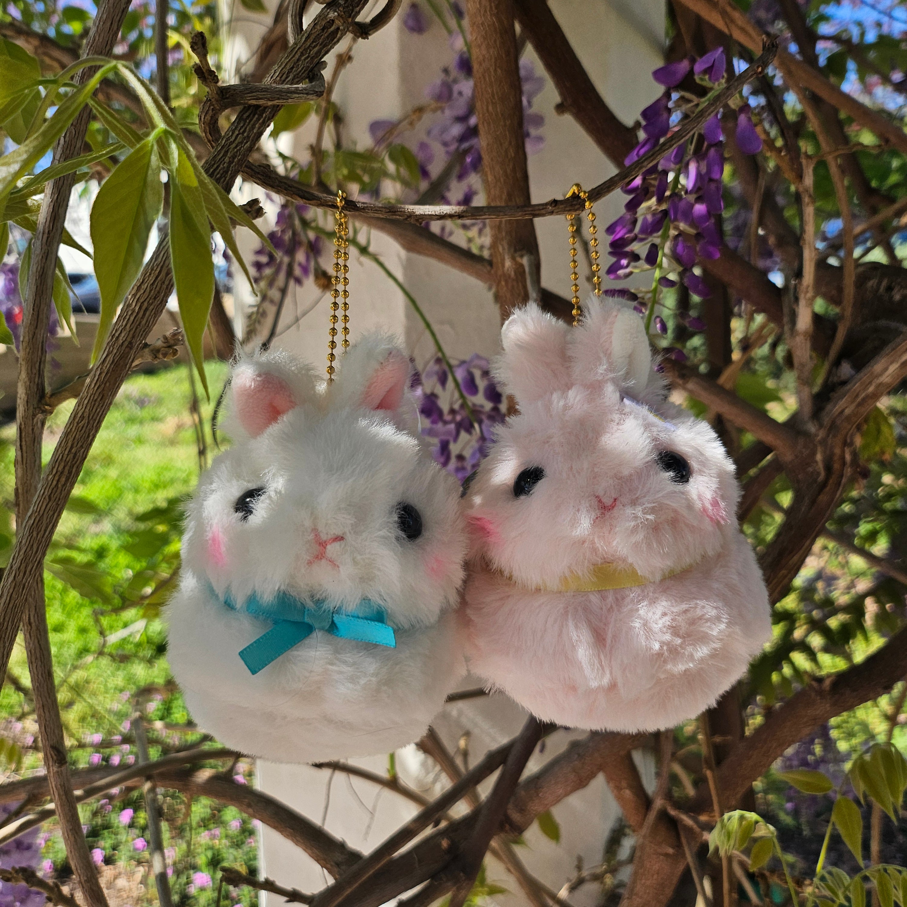 Usadama Fluffy Rabbit - Adorable Soft - Plush Keychain