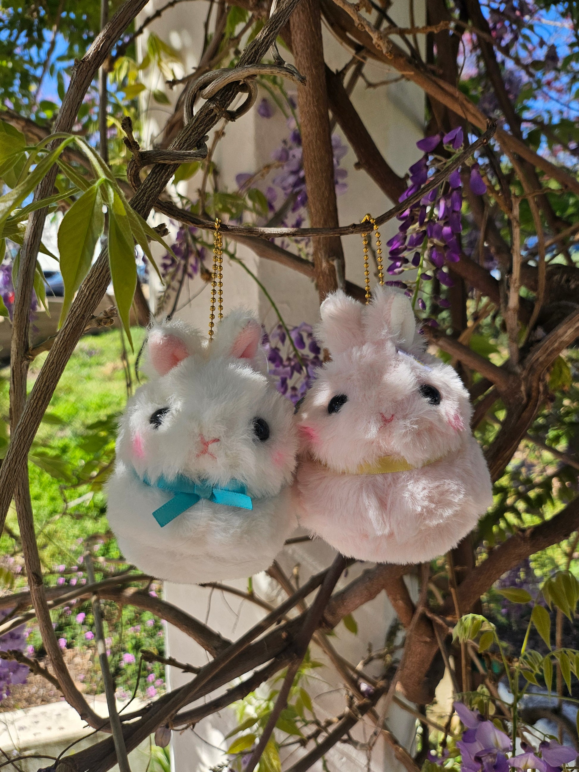 Usadama Fluffy Rabbit - Adorable Soft - Plush Keychain