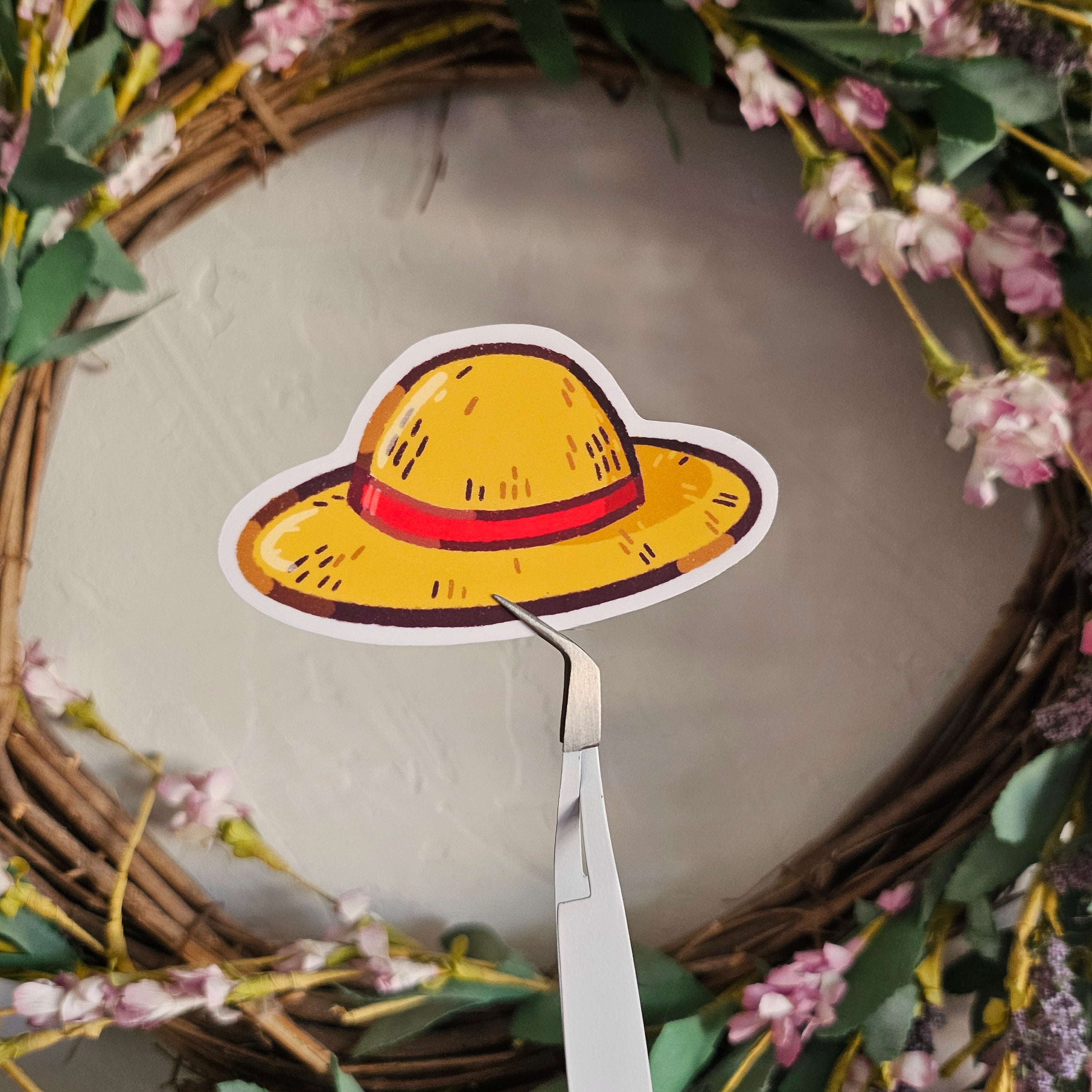Monkey Straw Hat - Sticker