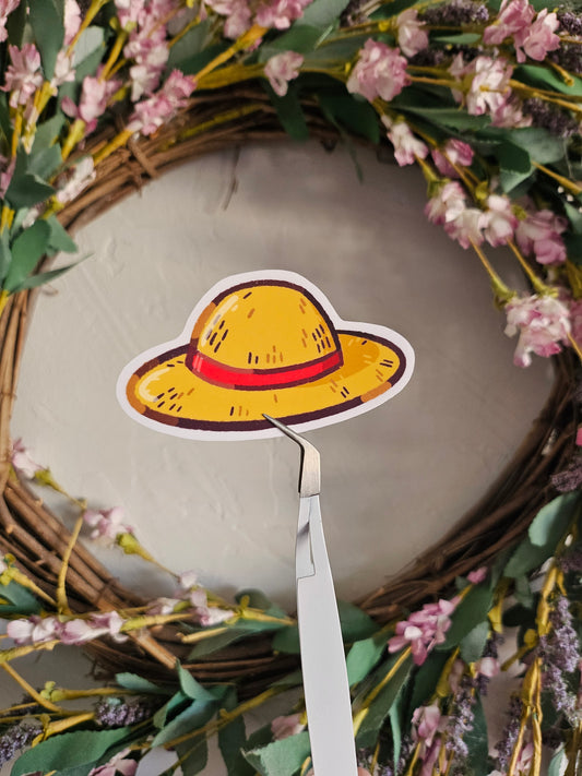 Monkey Straw Hat - Sticker
